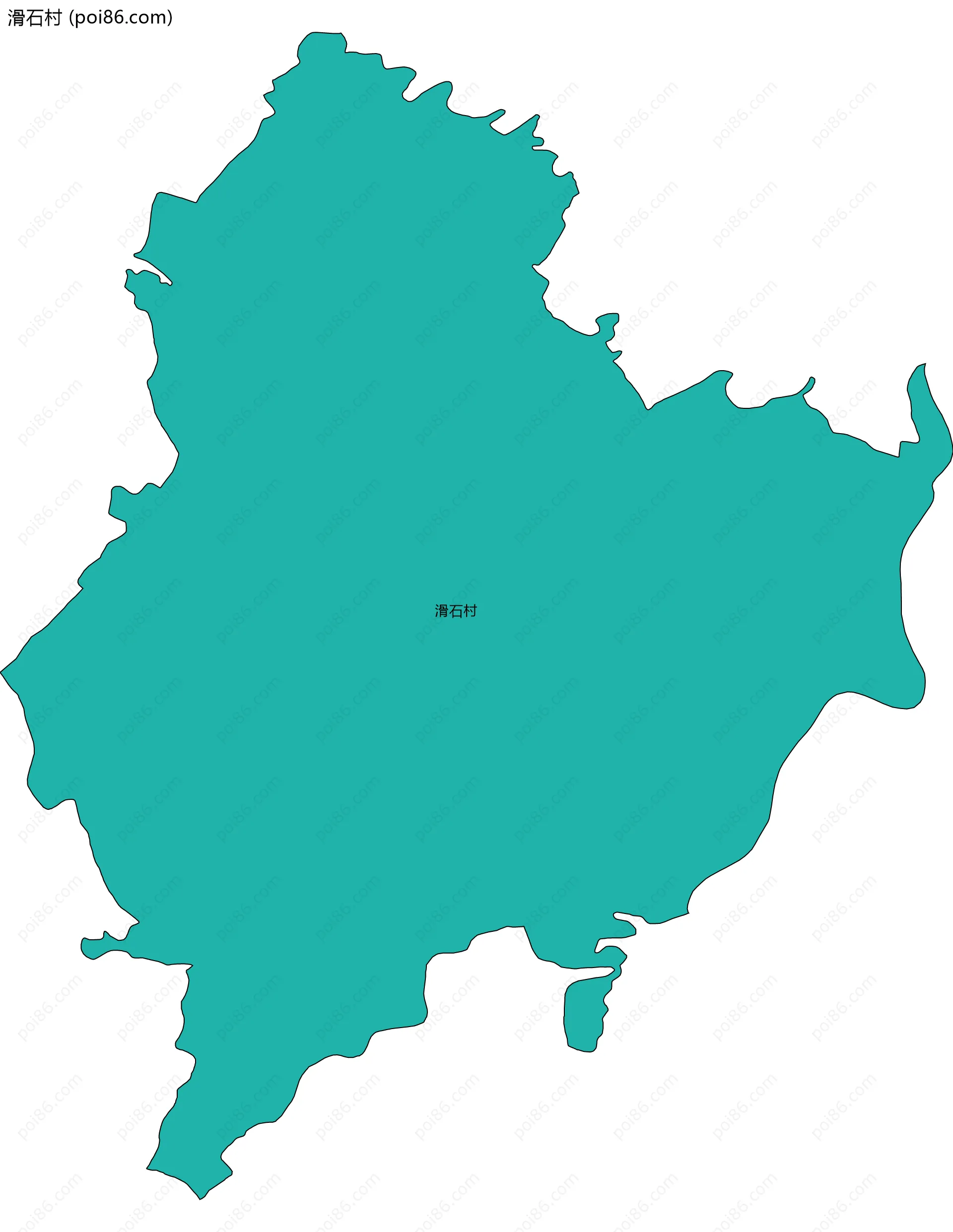 滑石村边界地图