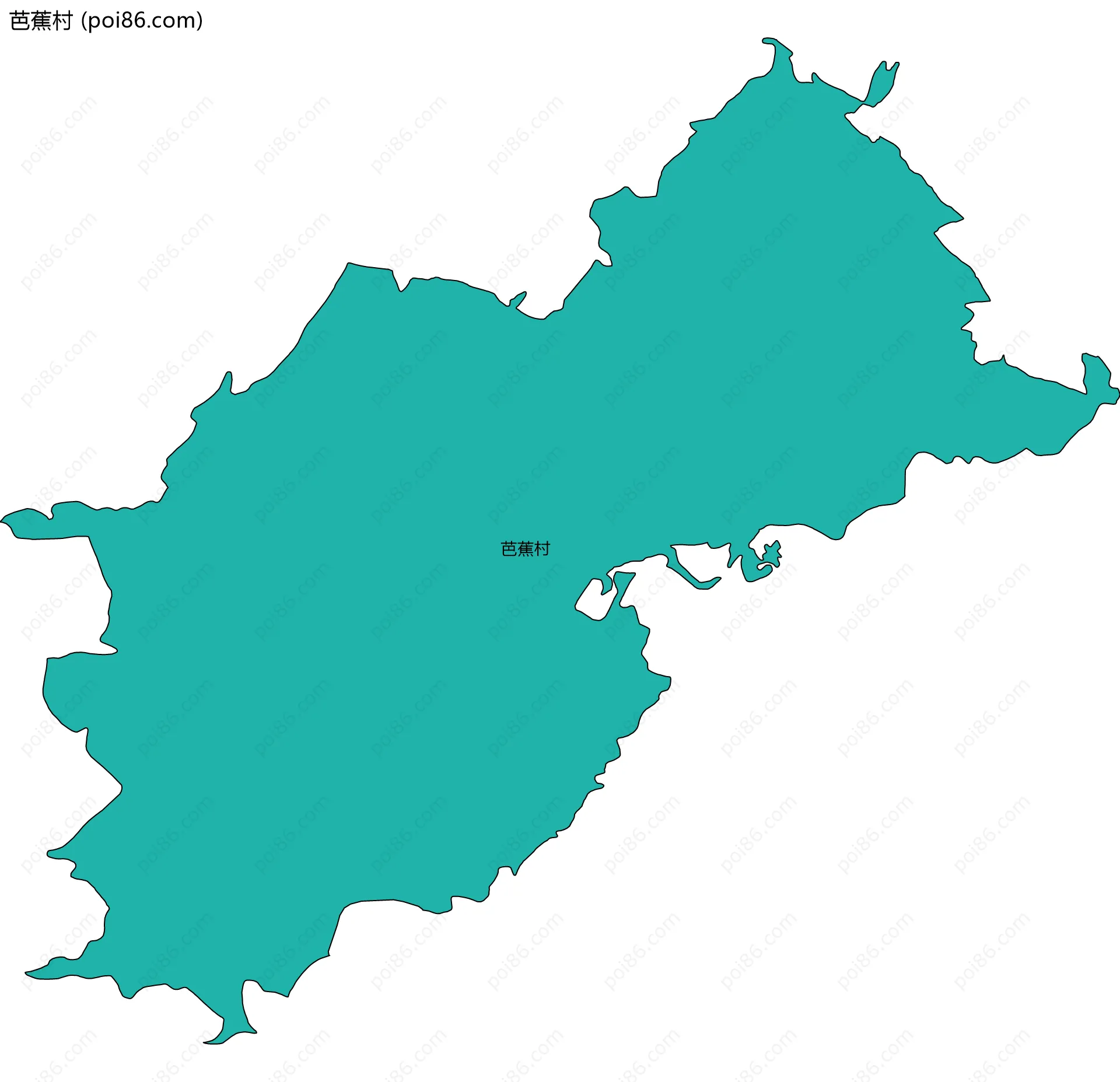 芭蕉村边界地图