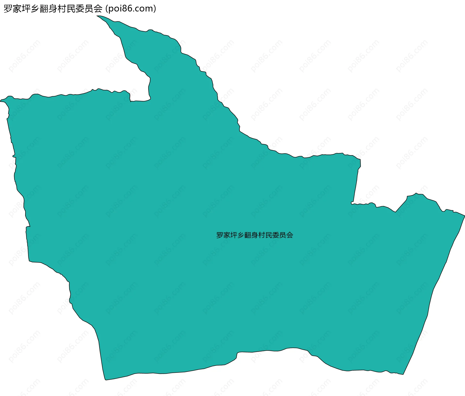 罗家坪乡翻身村民委员会边界地图