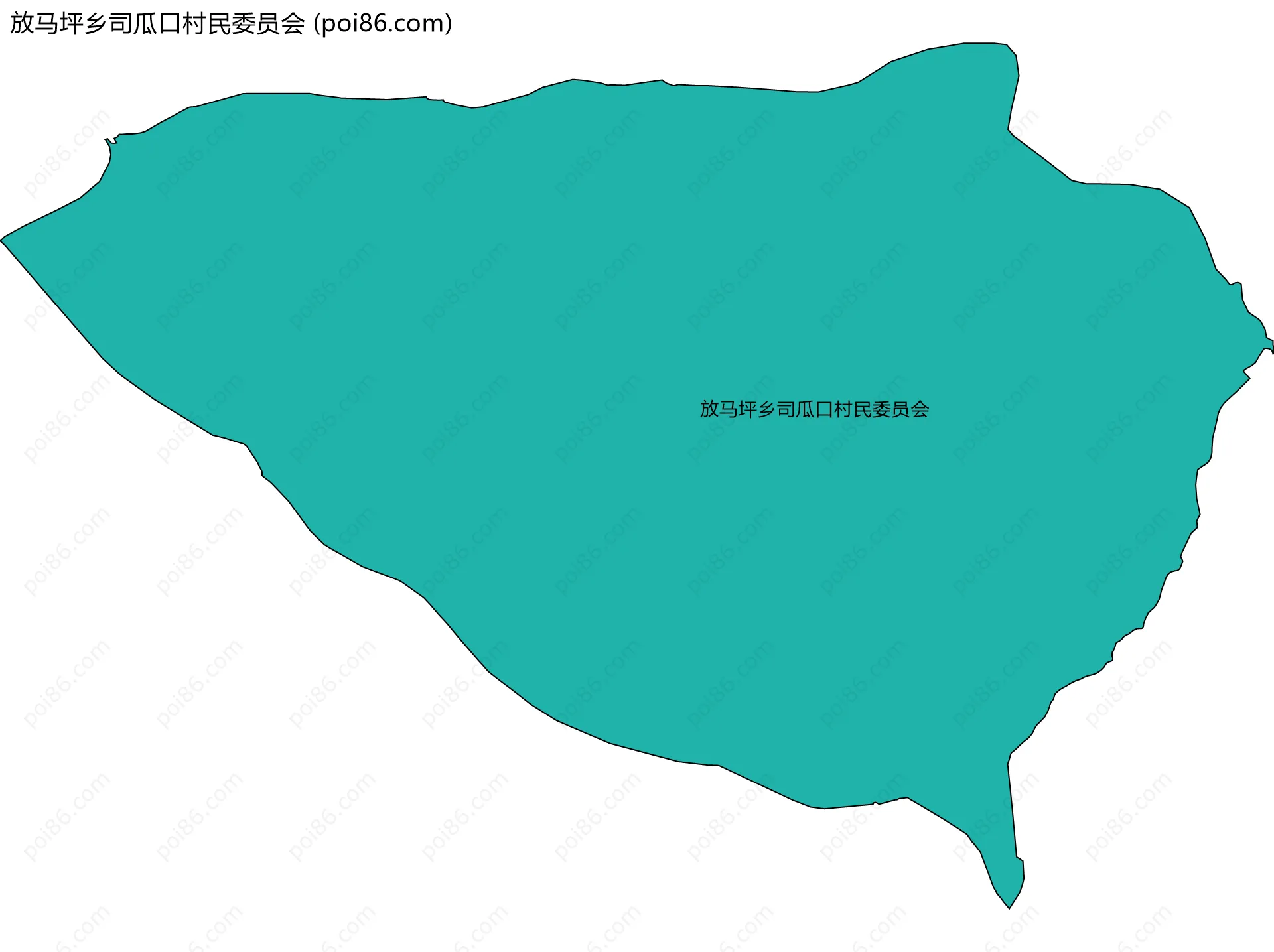 放马坪乡司瓜口村民委员会边界地图