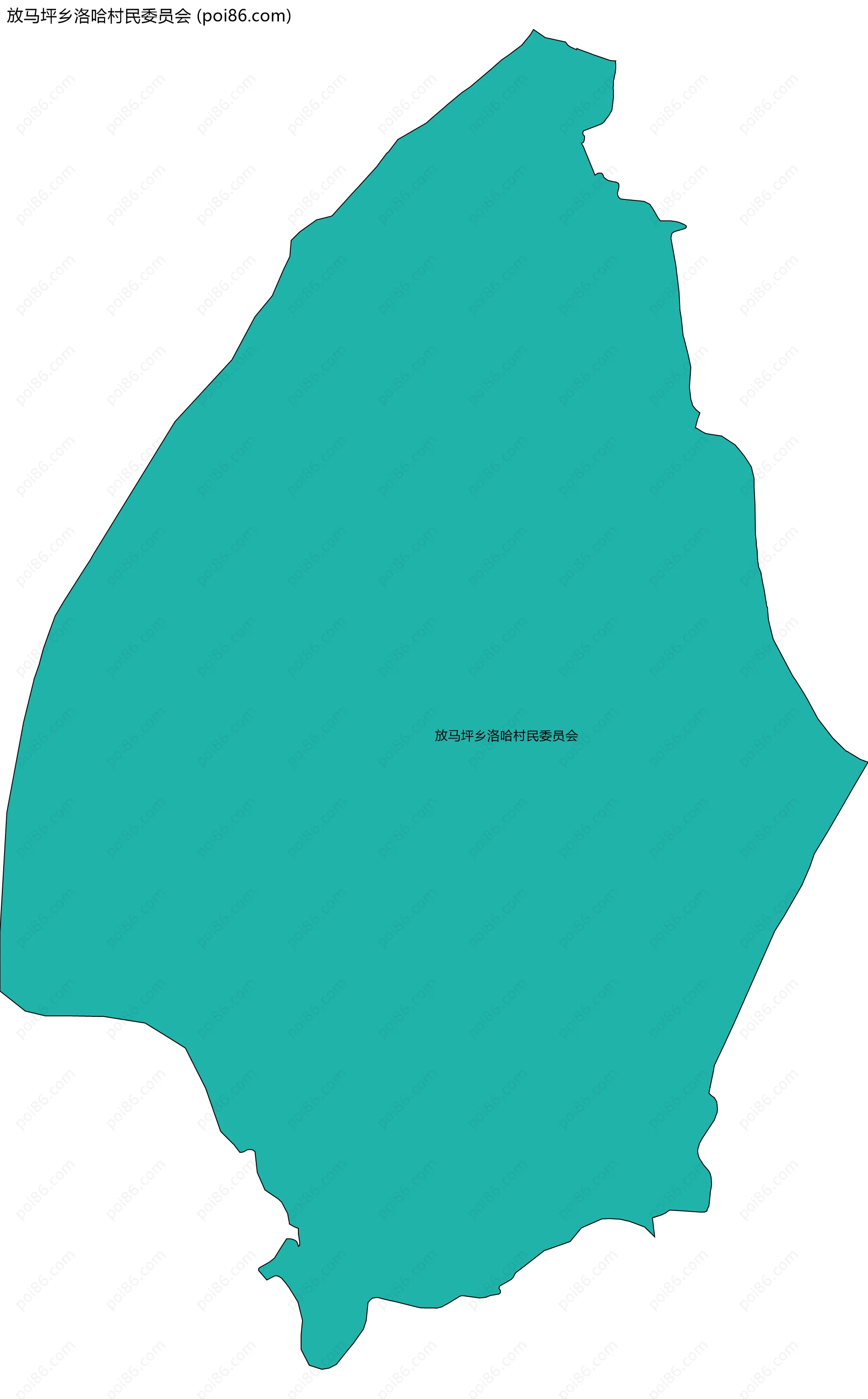 放马坪乡洛哈村民委员会边界地图