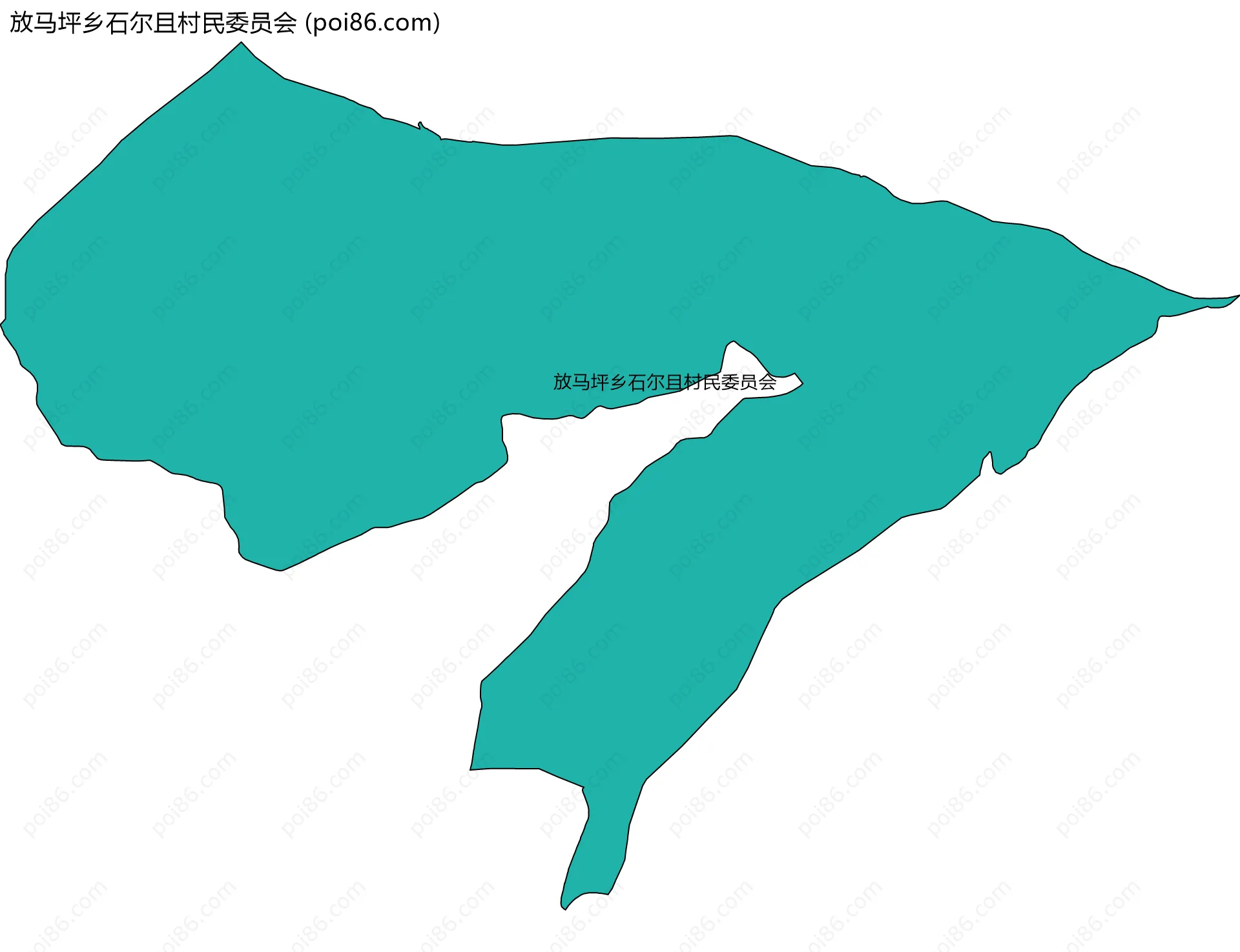 放马坪乡石尔且村民委员会边界地图