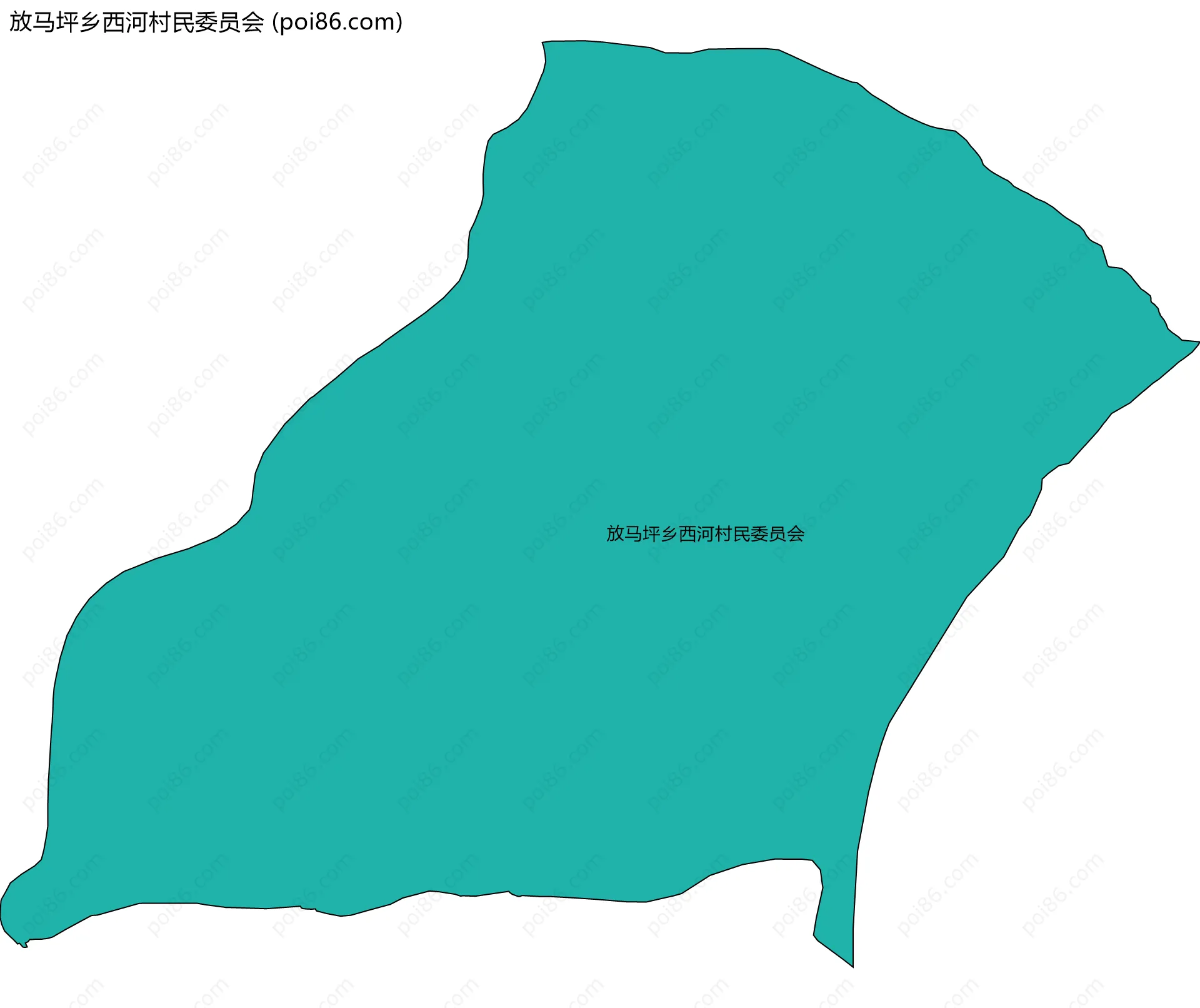 放马坪乡西河村民委员会边界地图
