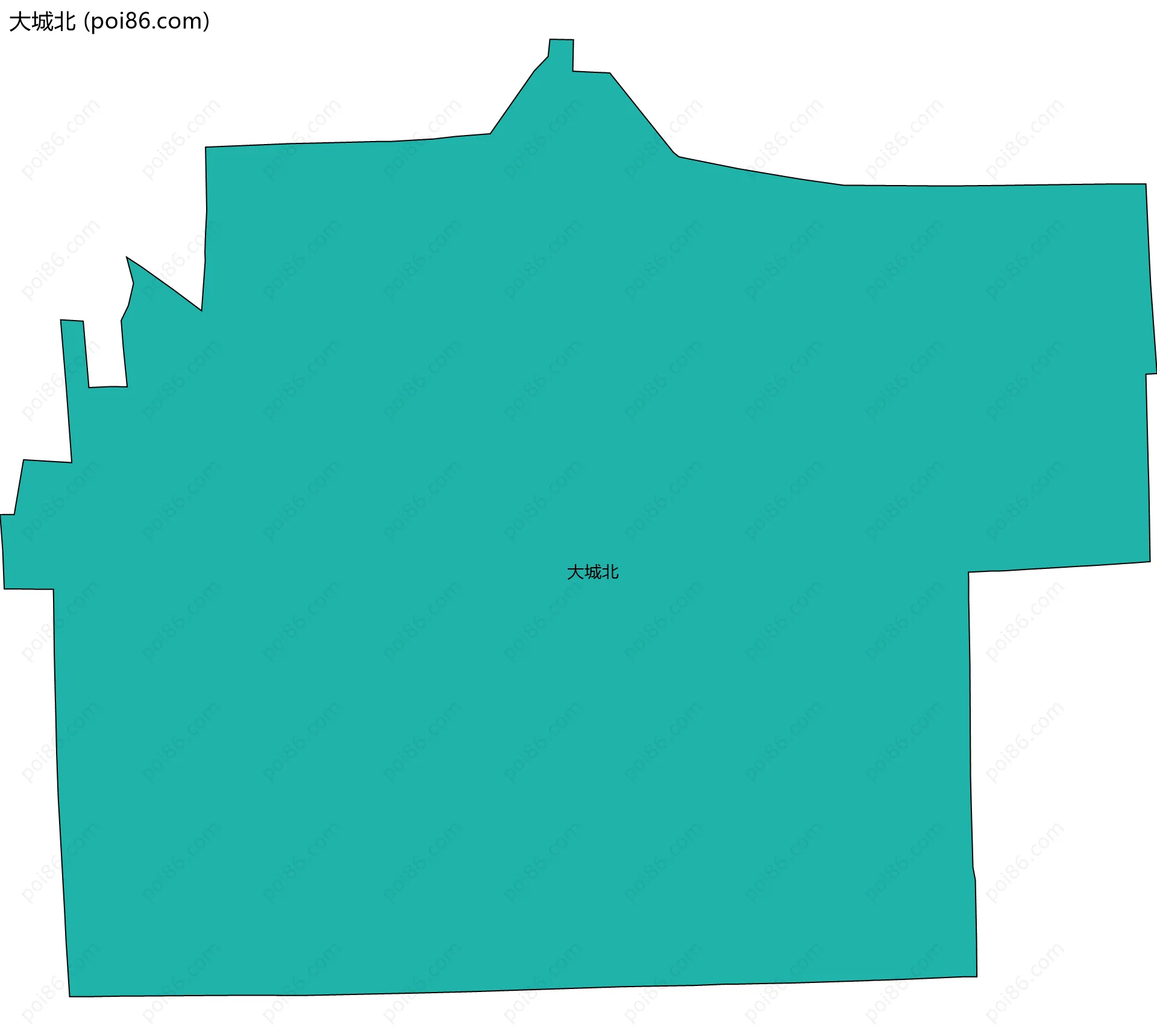 大城北边界地图