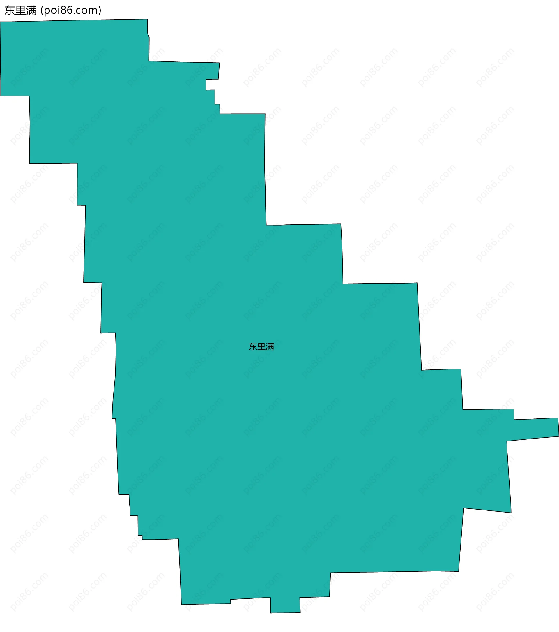 东里满边界地图
