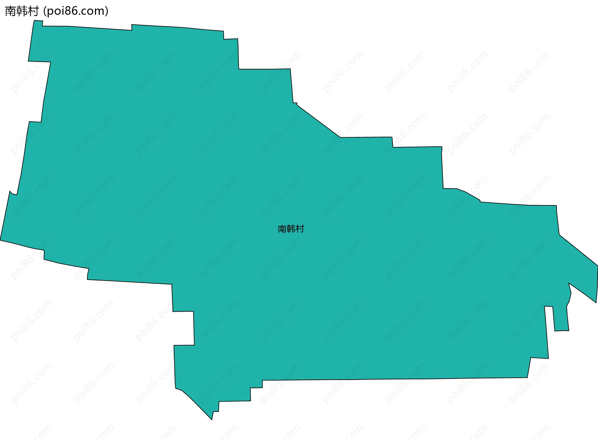 南韩村边界地图