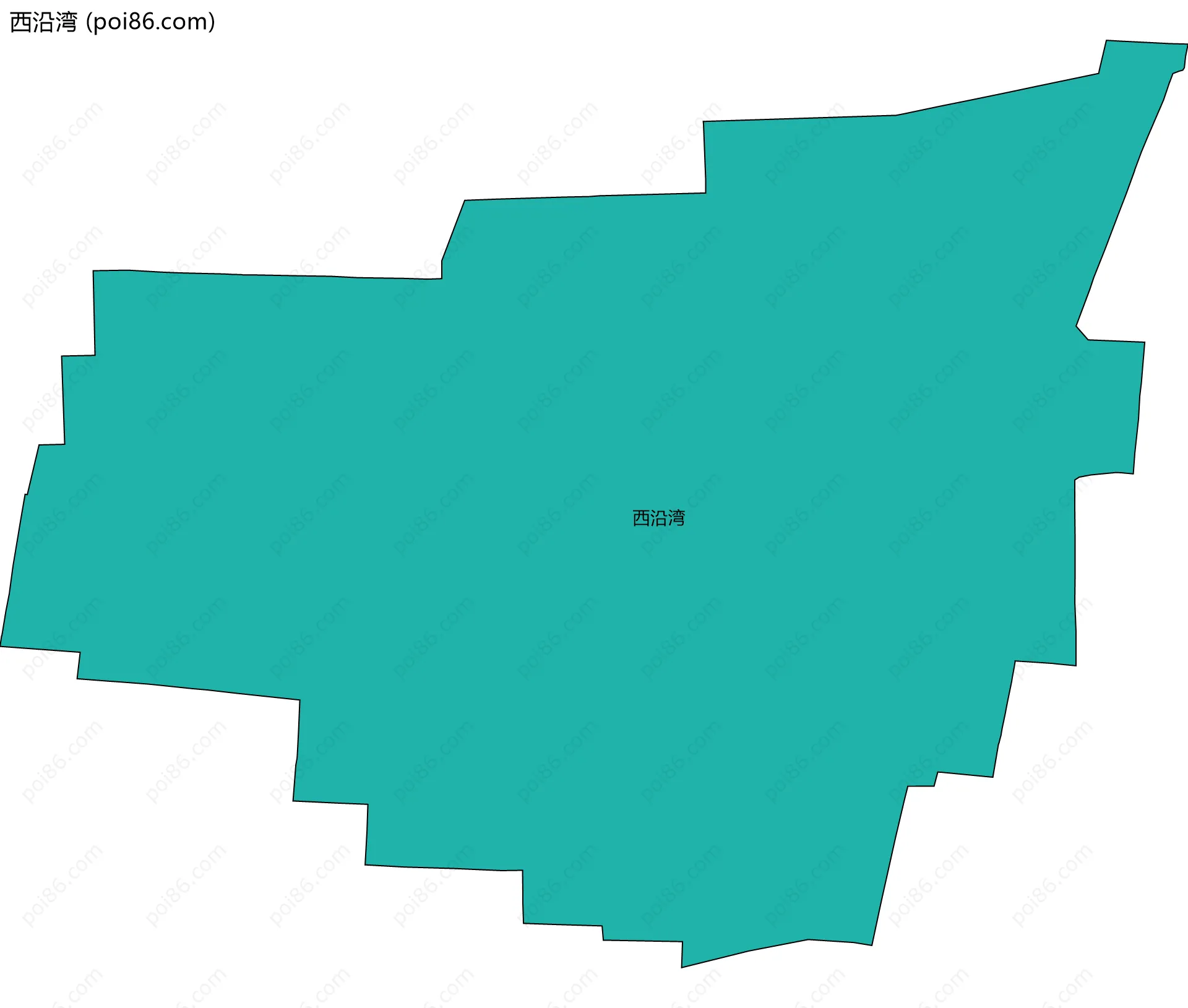 西沿湾边界地图