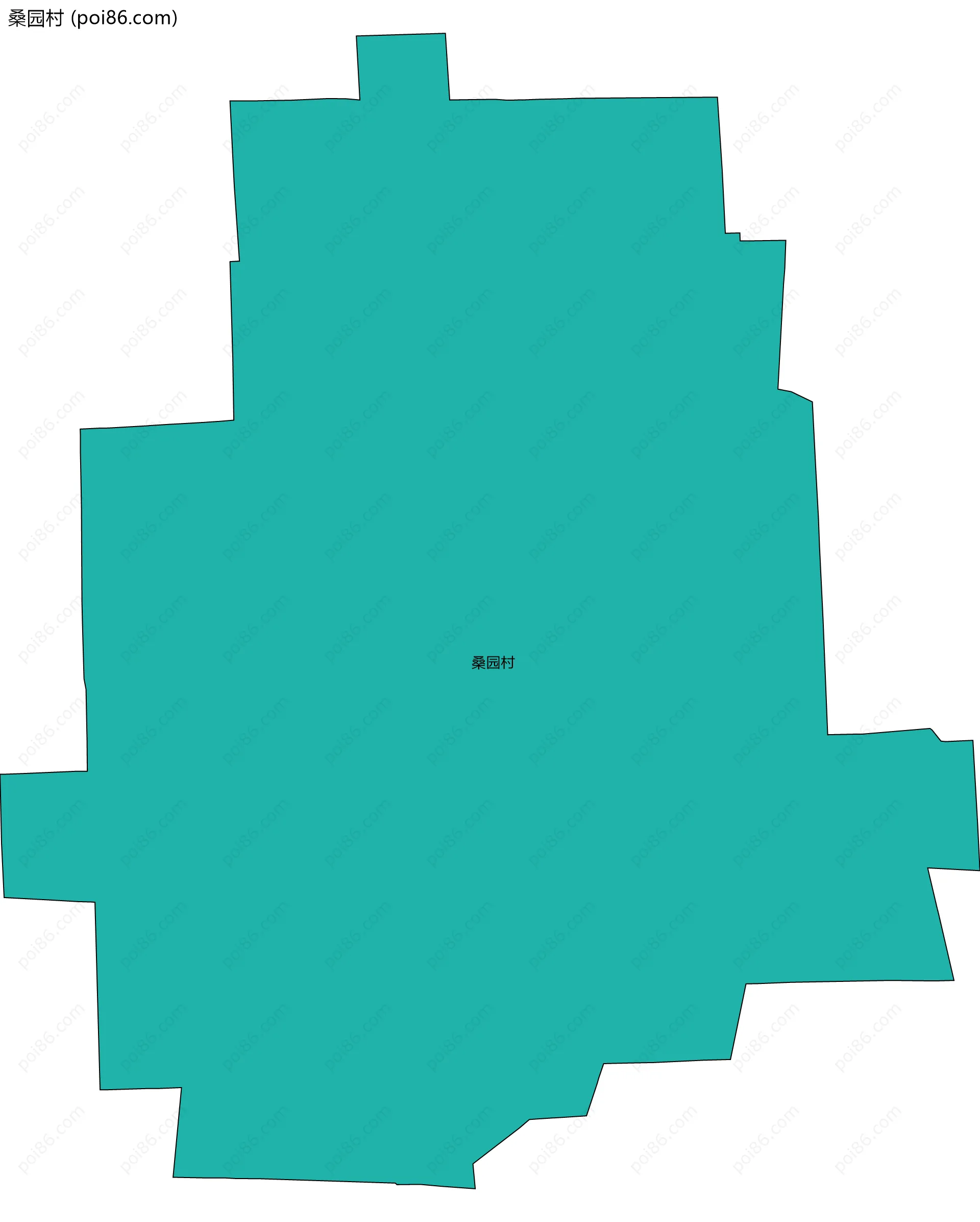 桑园村边界地图