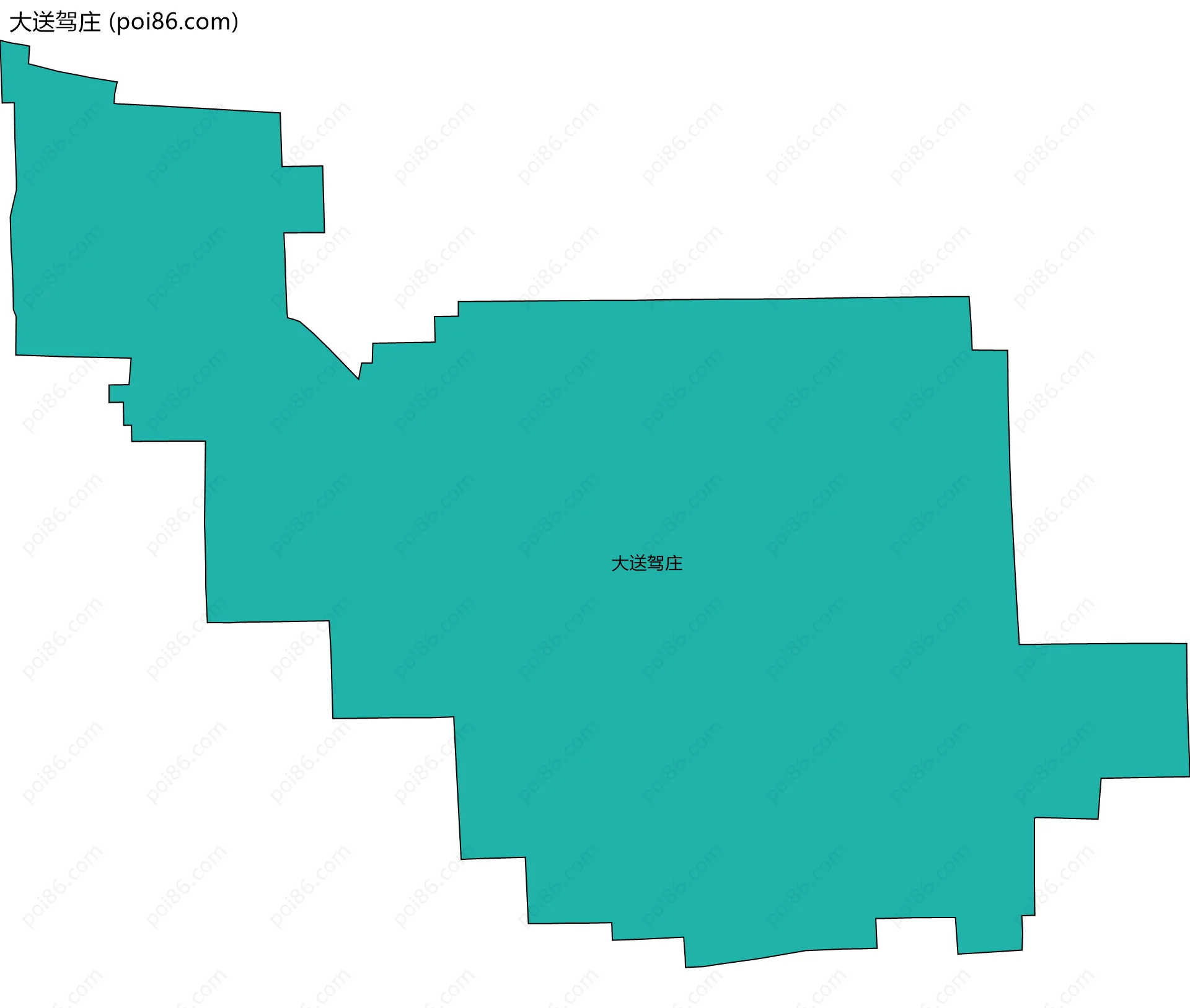 大送驾庄边界地图