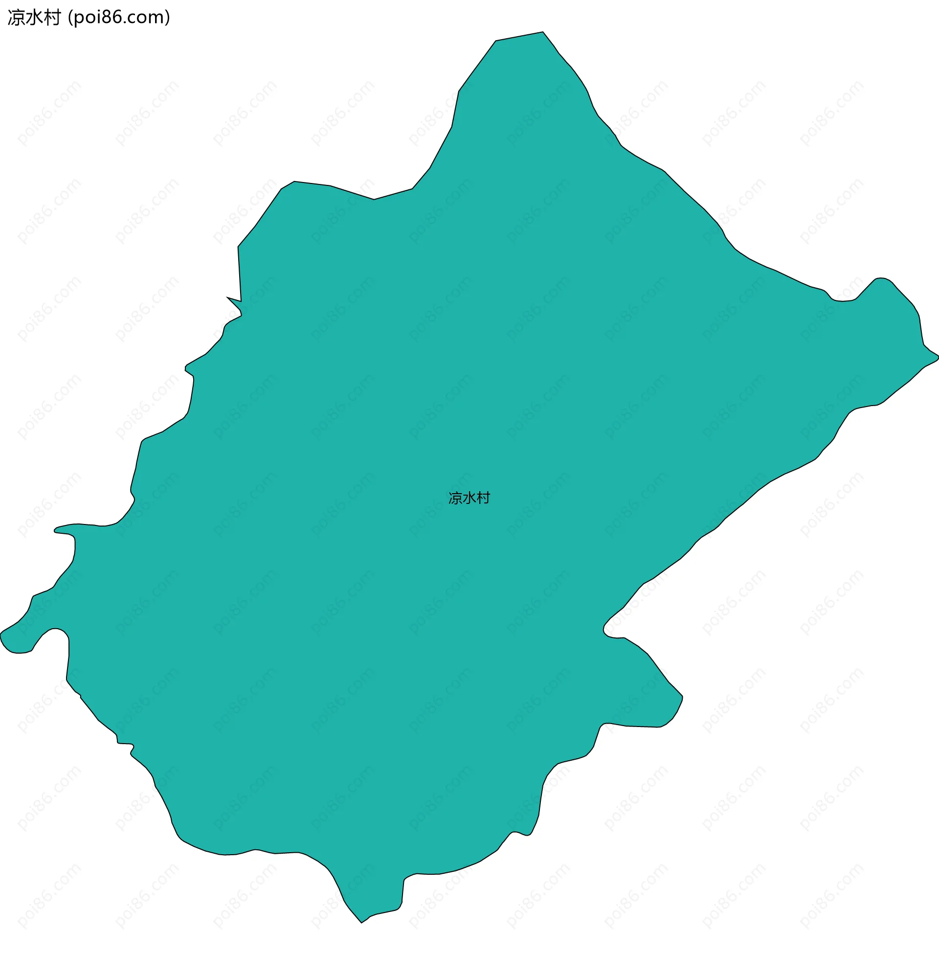 凉水村边界地图