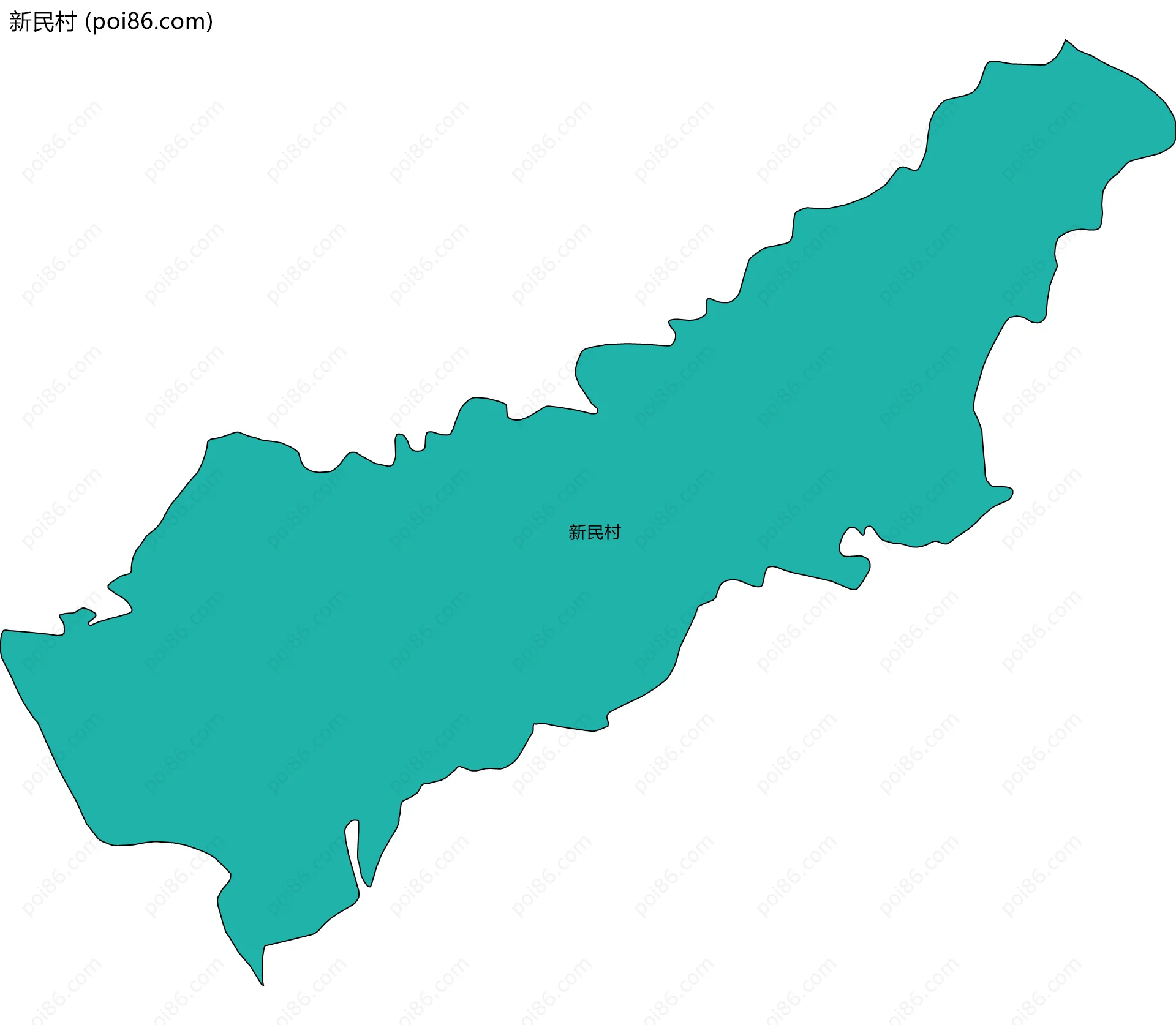 新民村边界地图