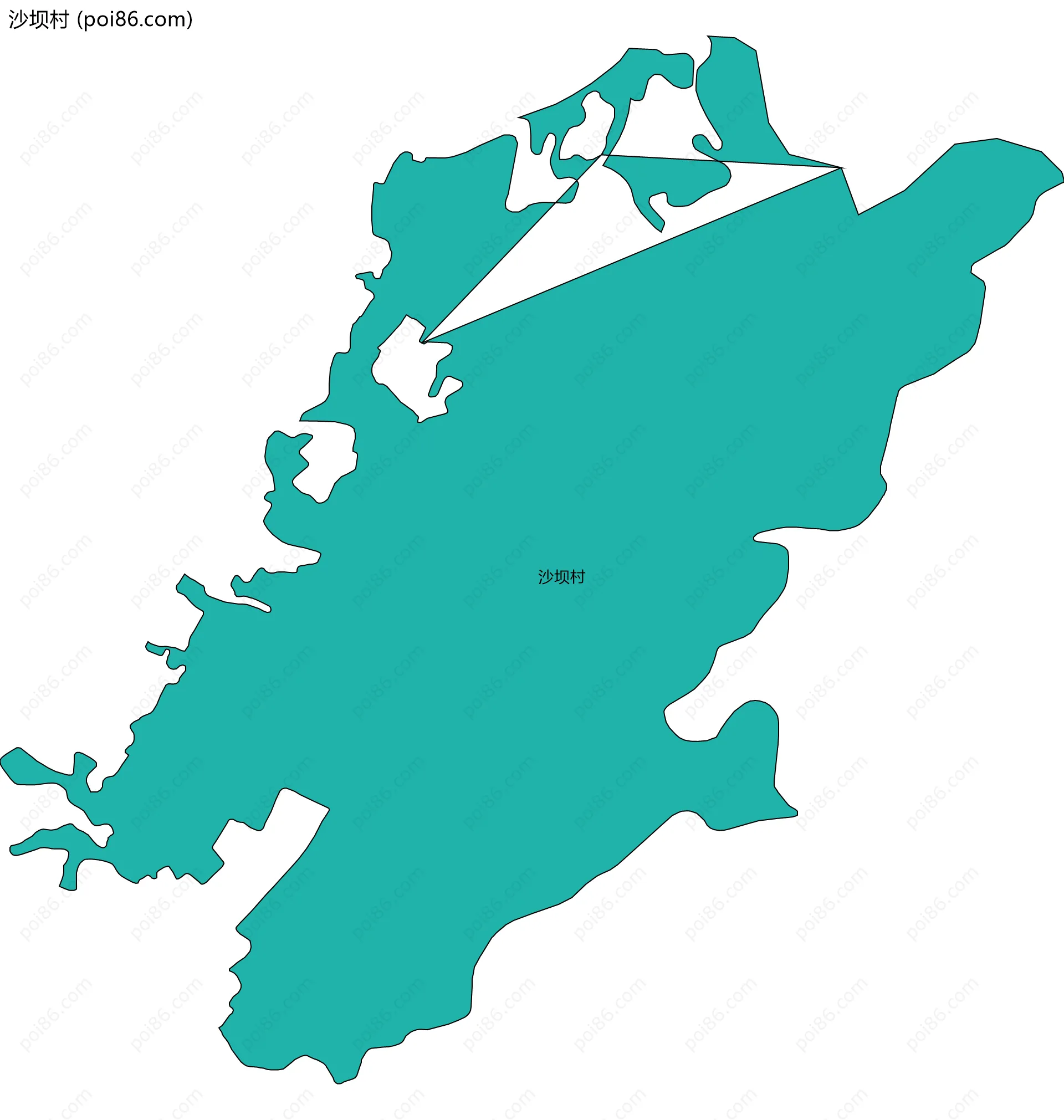 沙坝村边界地图