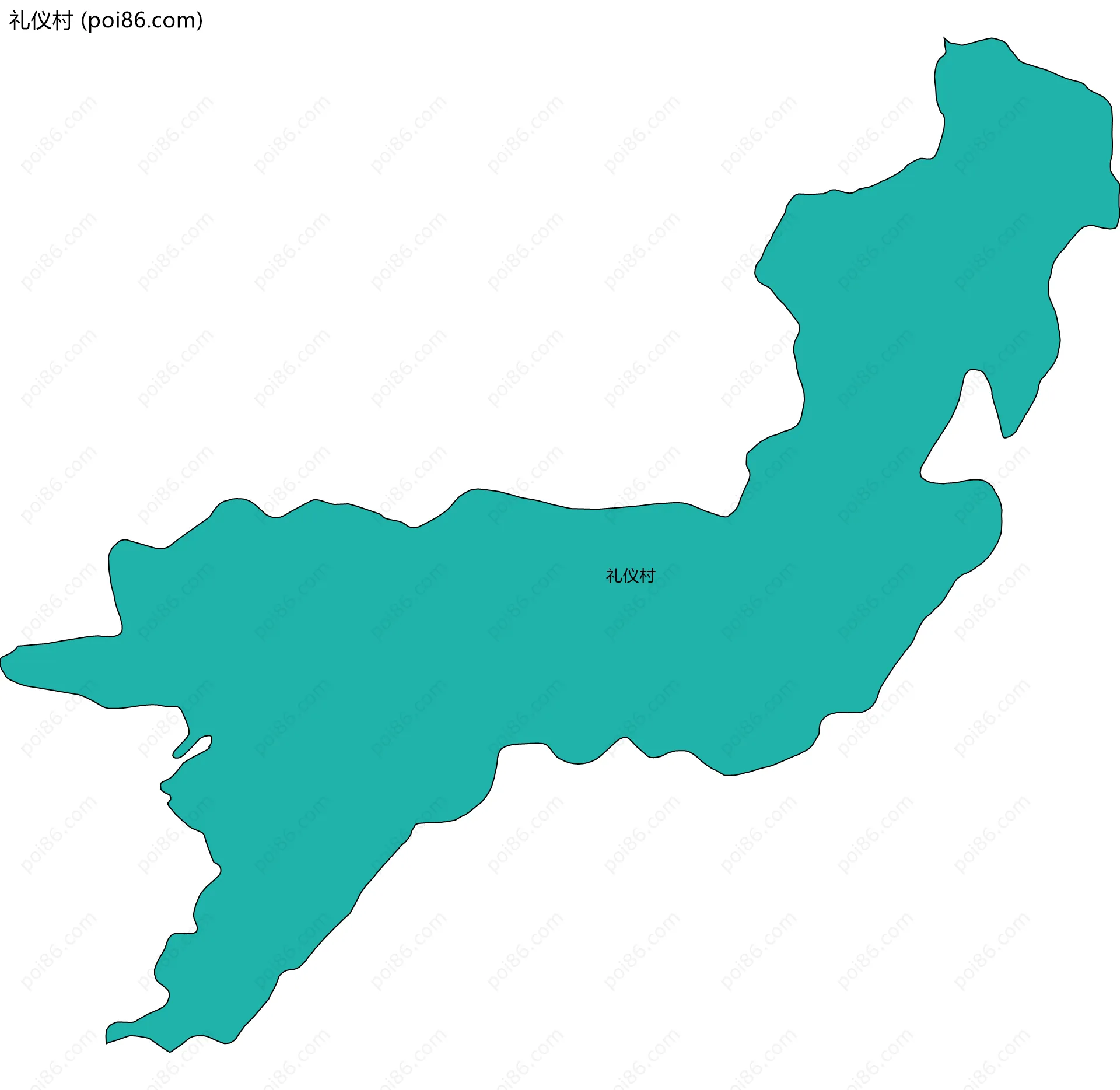 礼仪村边界地图