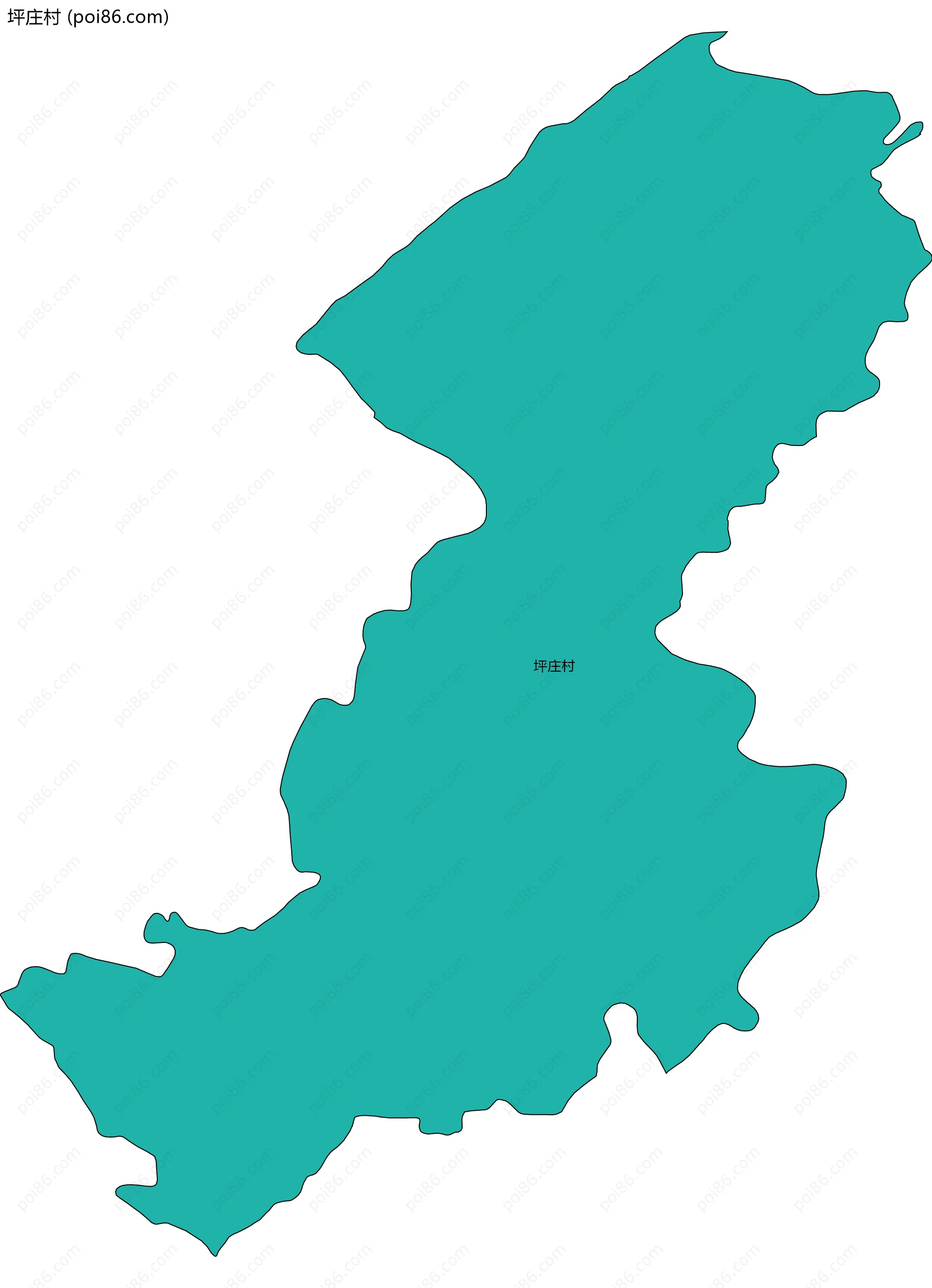 坪庄村边界地图