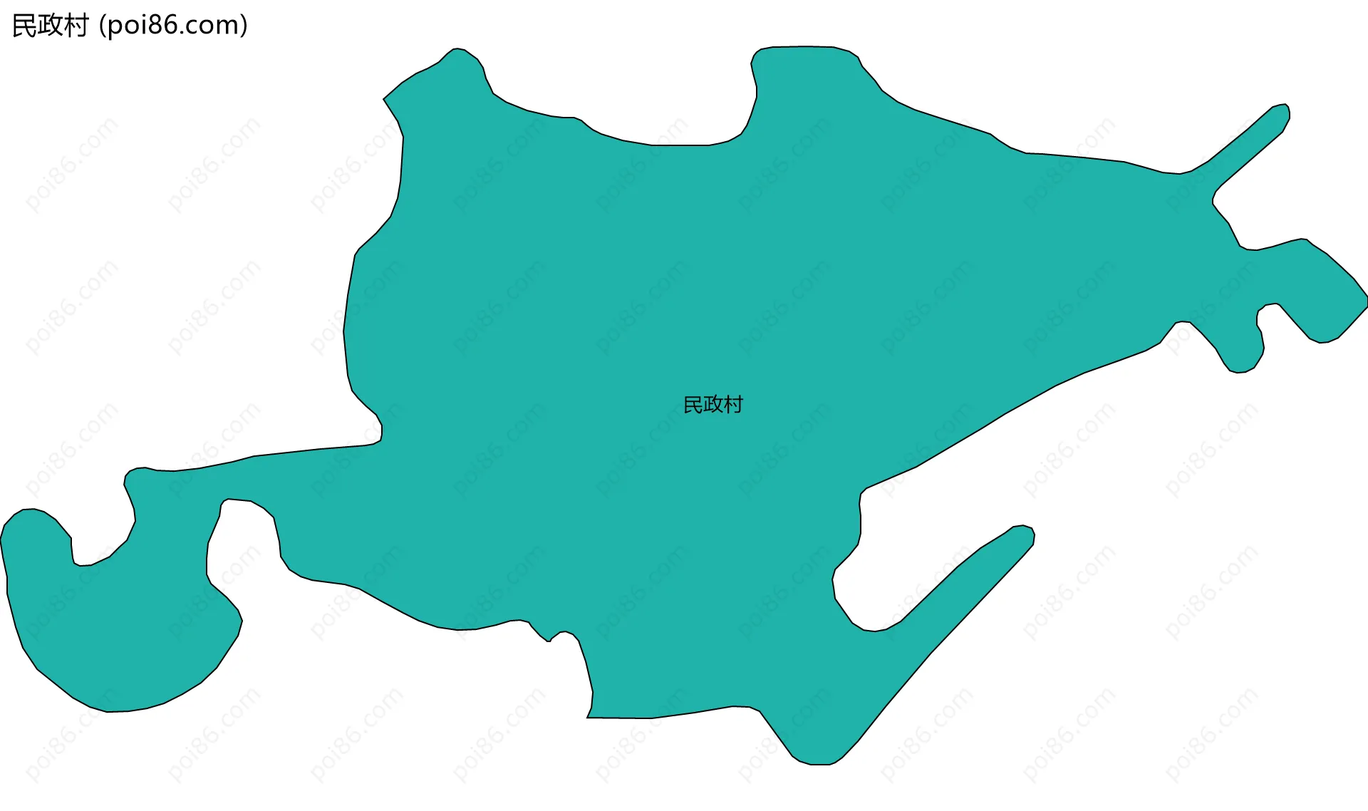 民政村边界地图