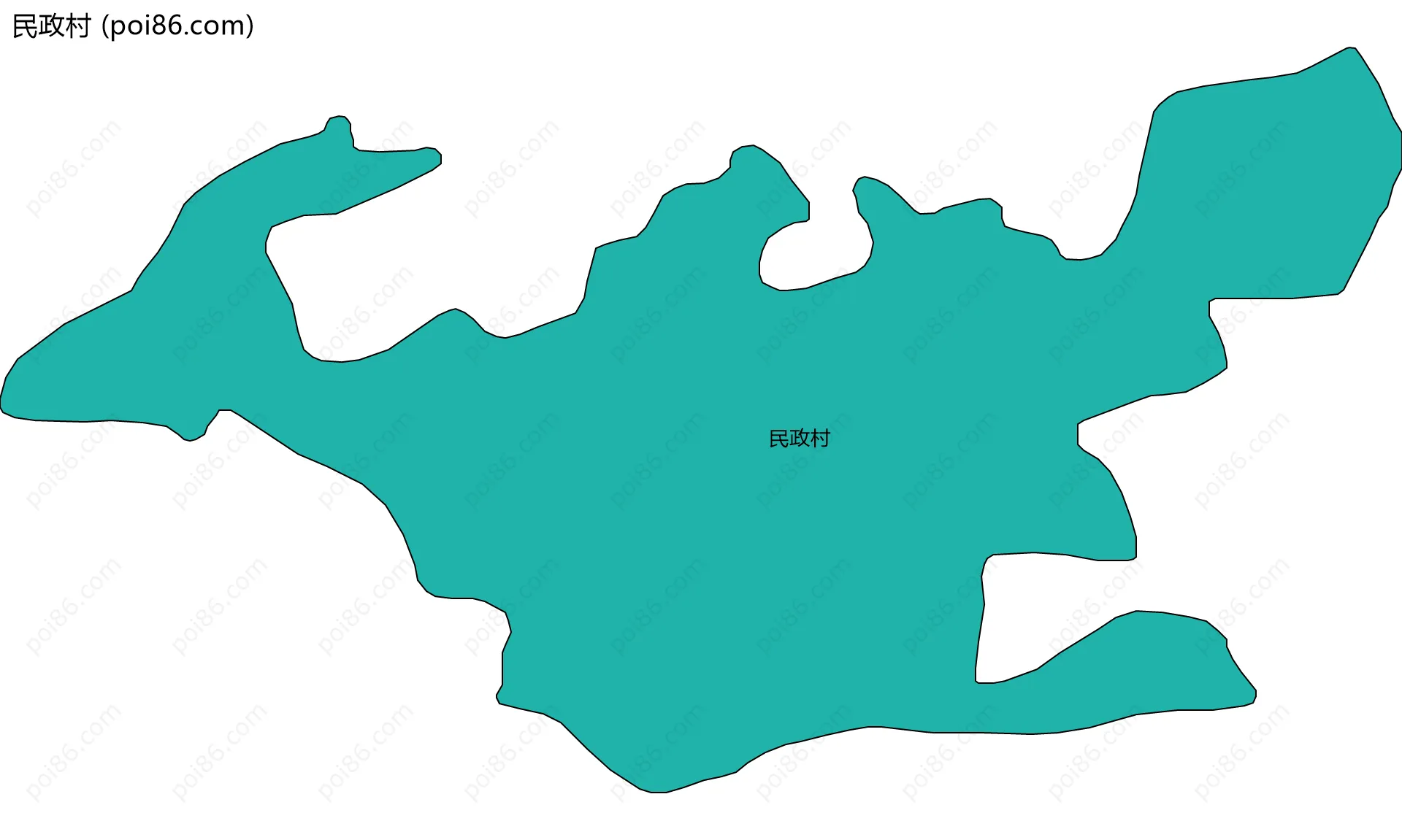 民政村边界地图