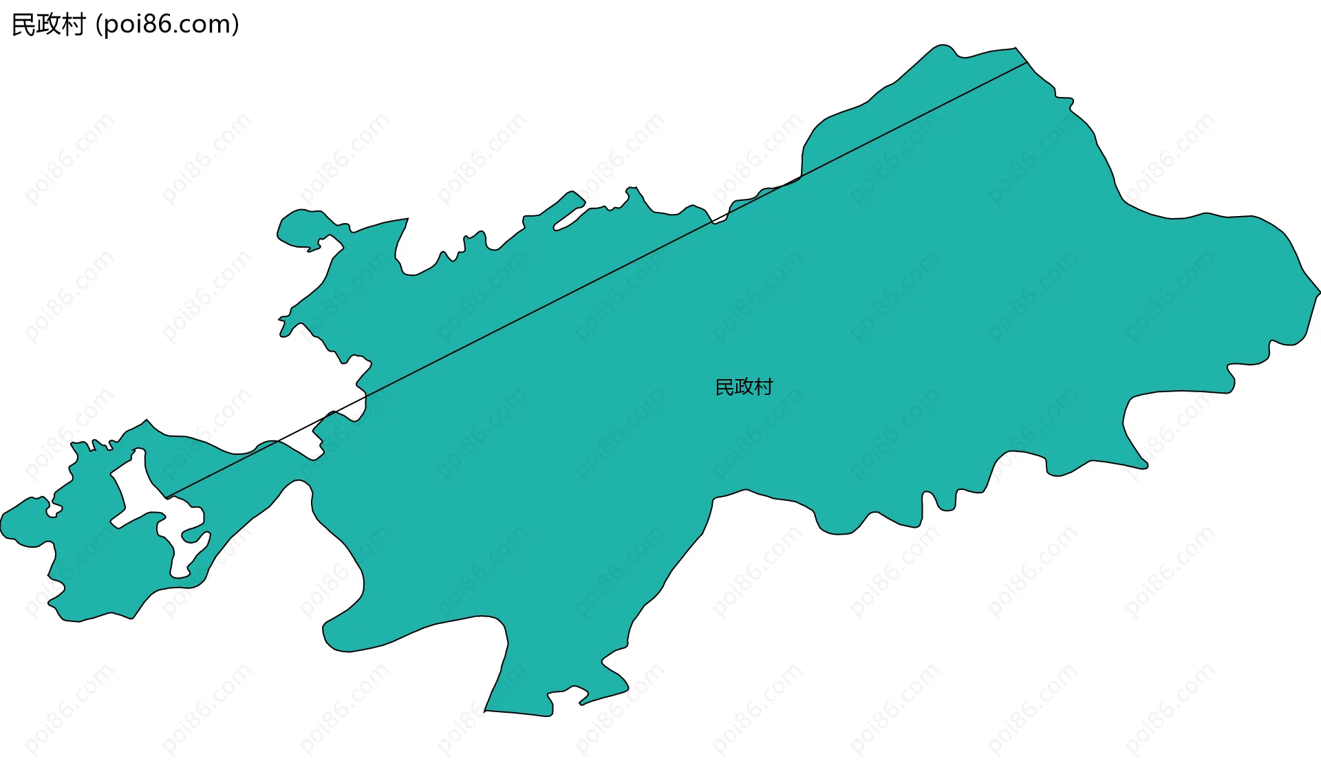 民政村边界地图