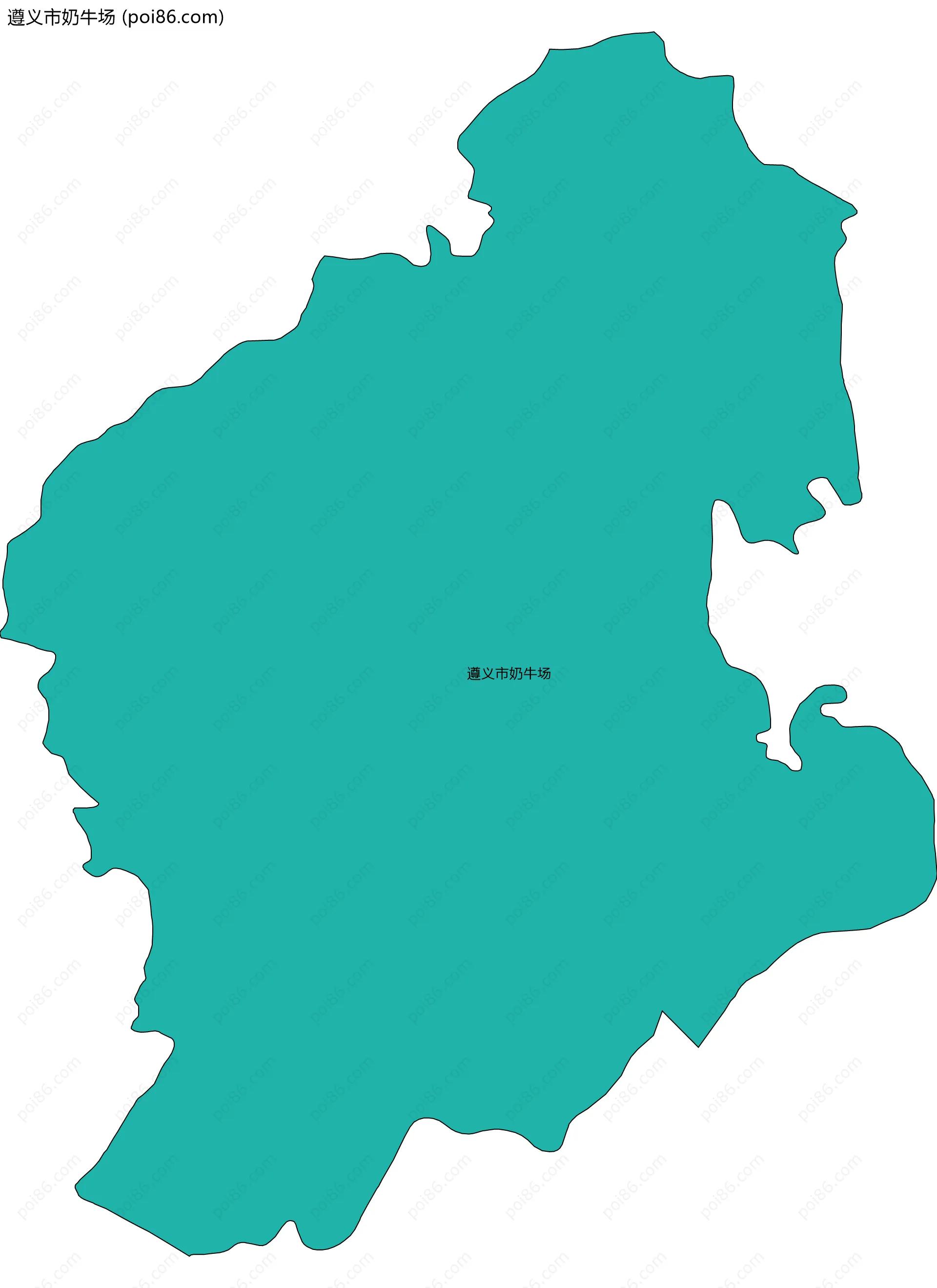 遵义市奶牛场边界地图