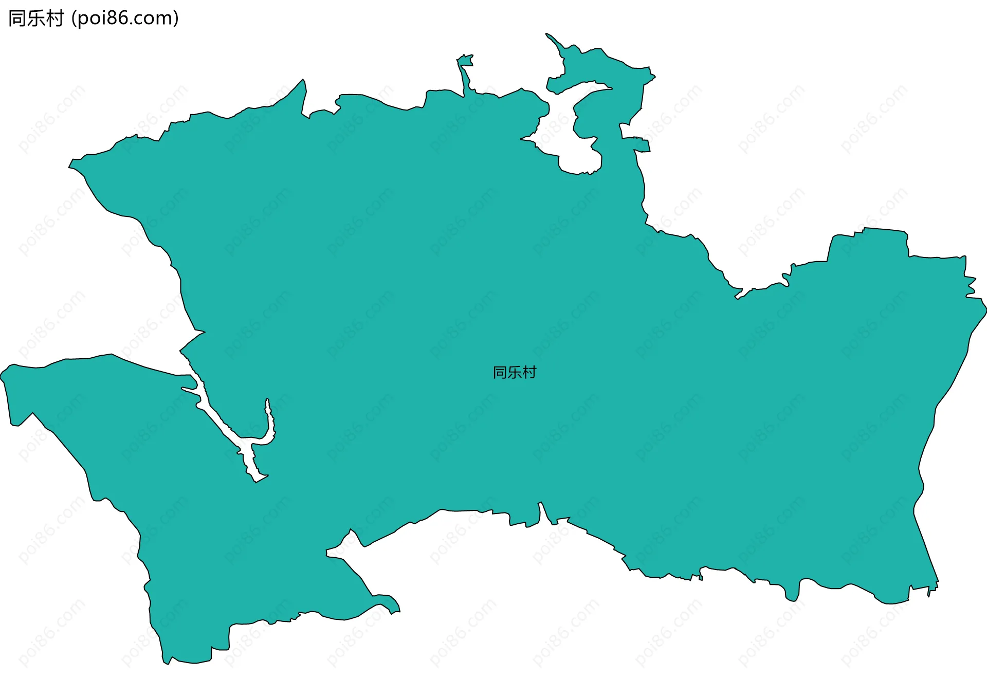 同乐村边界地图