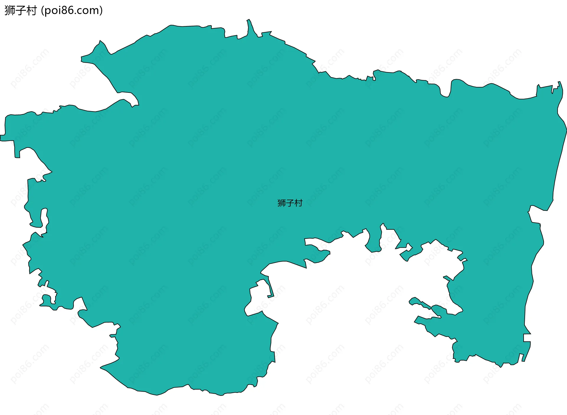 狮子村边界地图