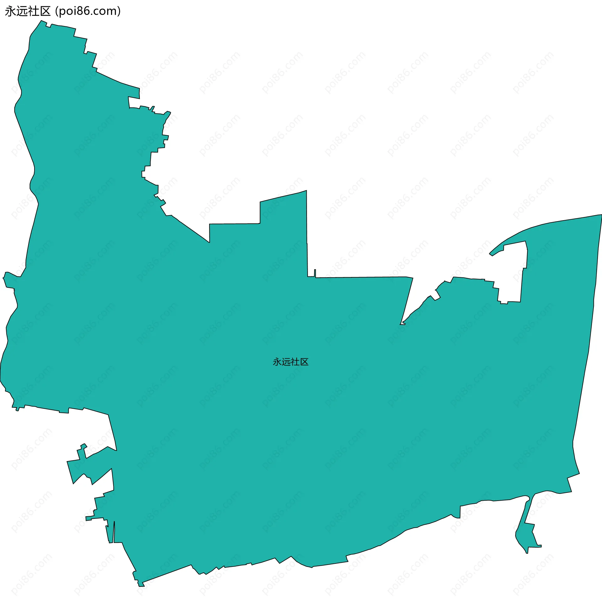 永远社区边界地图