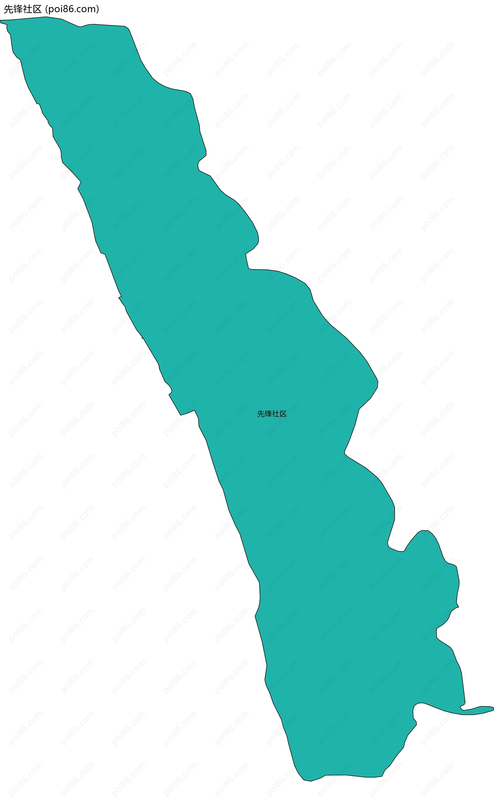 先锋社区边界地图