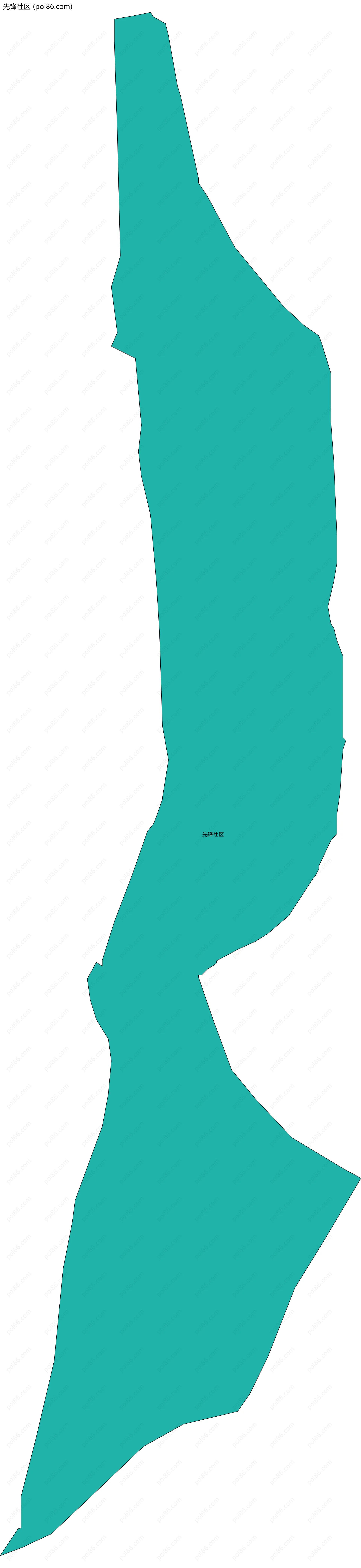 先锋社区边界地图