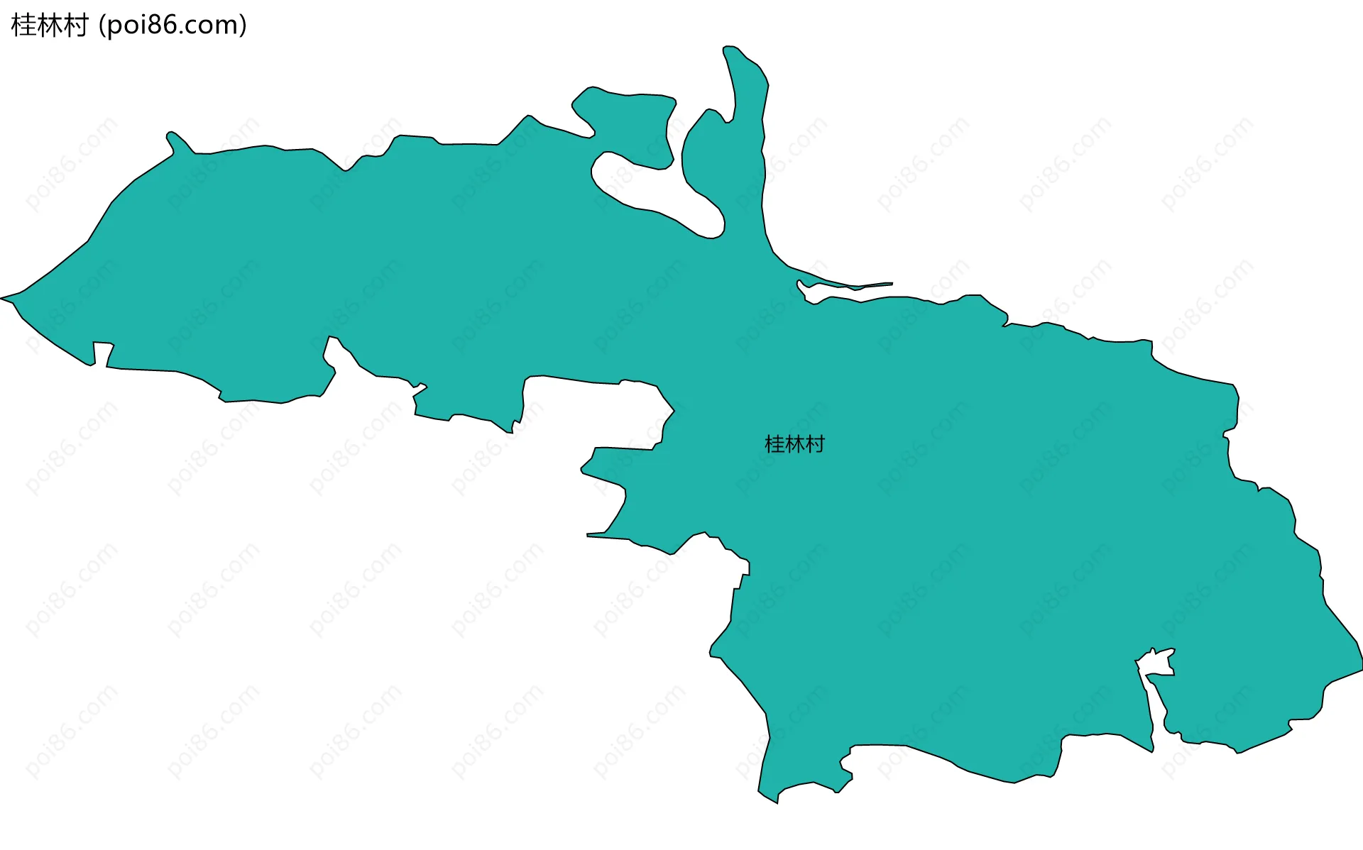 桂林村边界地图