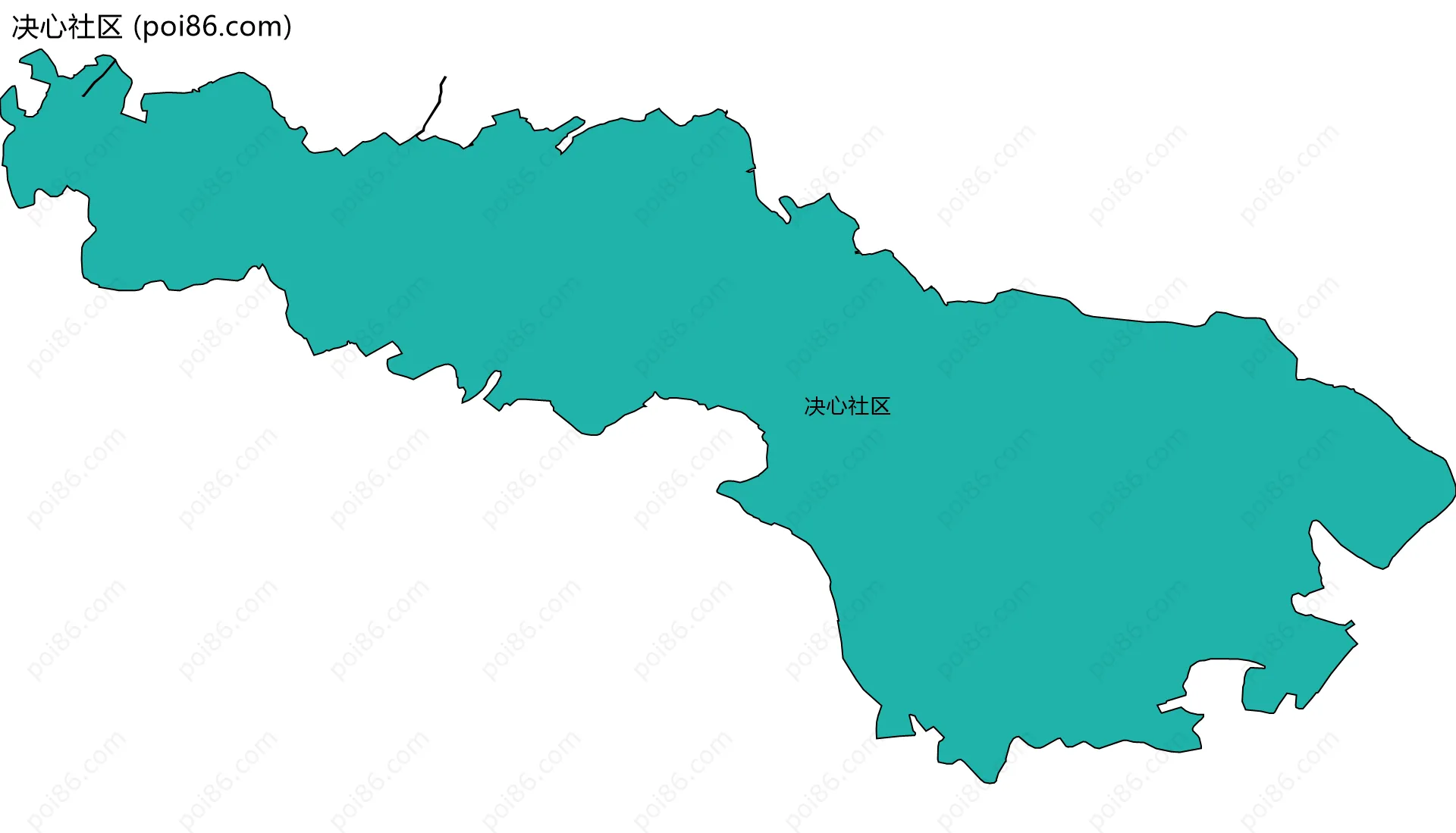 决心社区边界地图