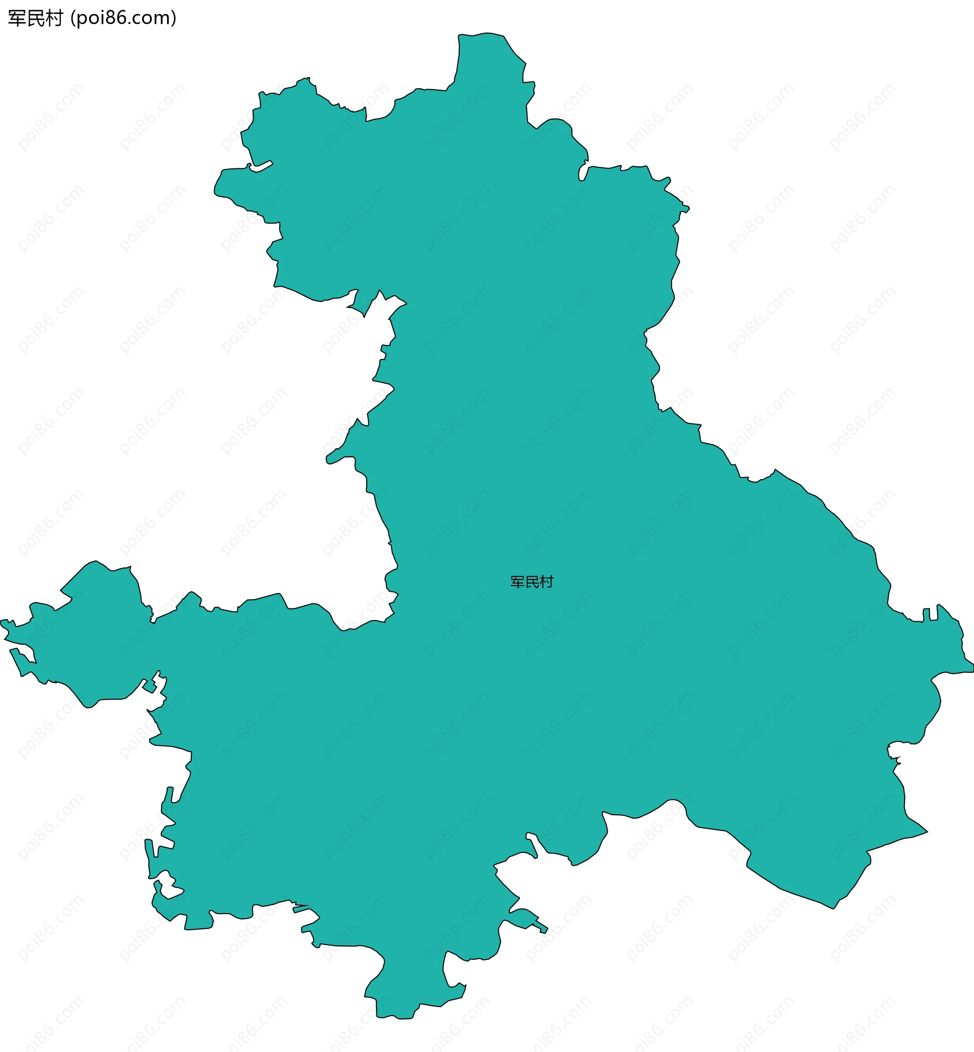 军民村边界地图