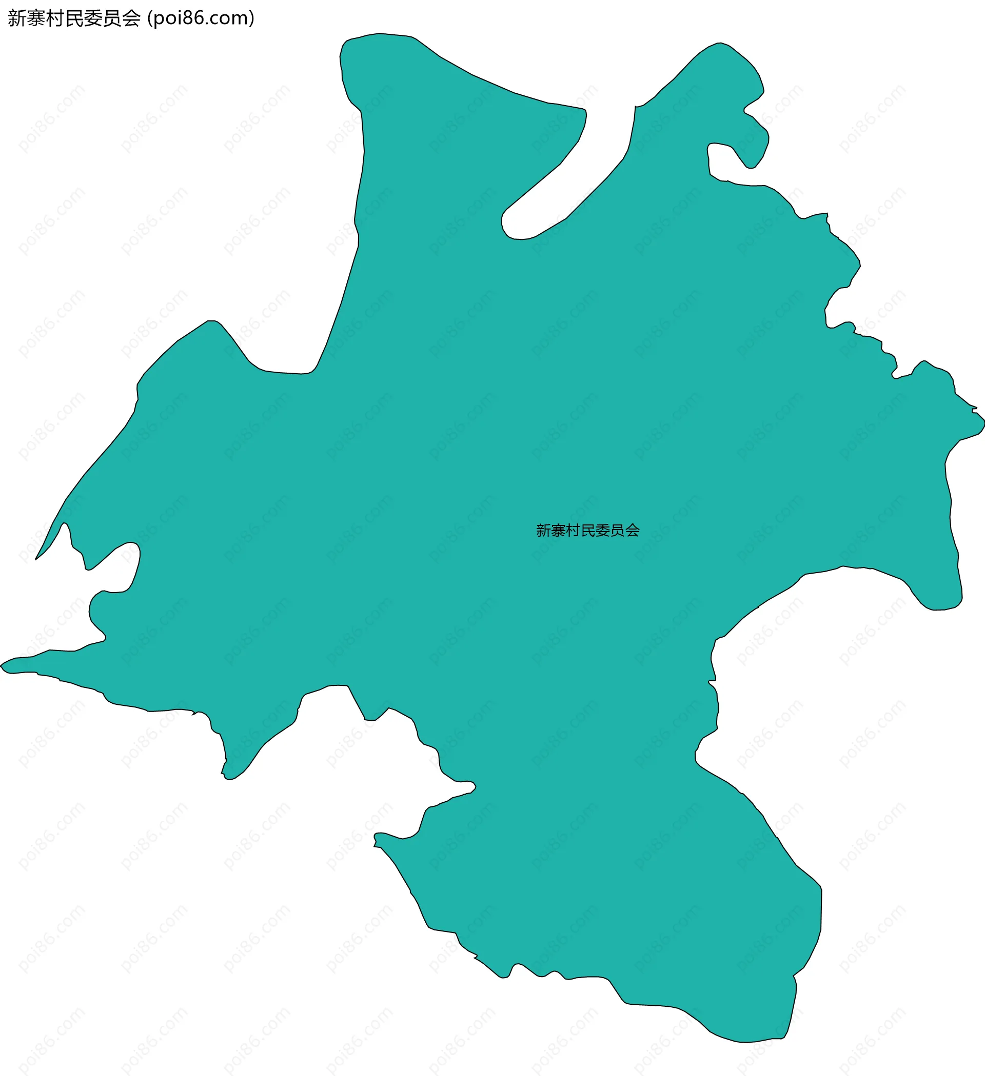 新寨村民委员会边界地图