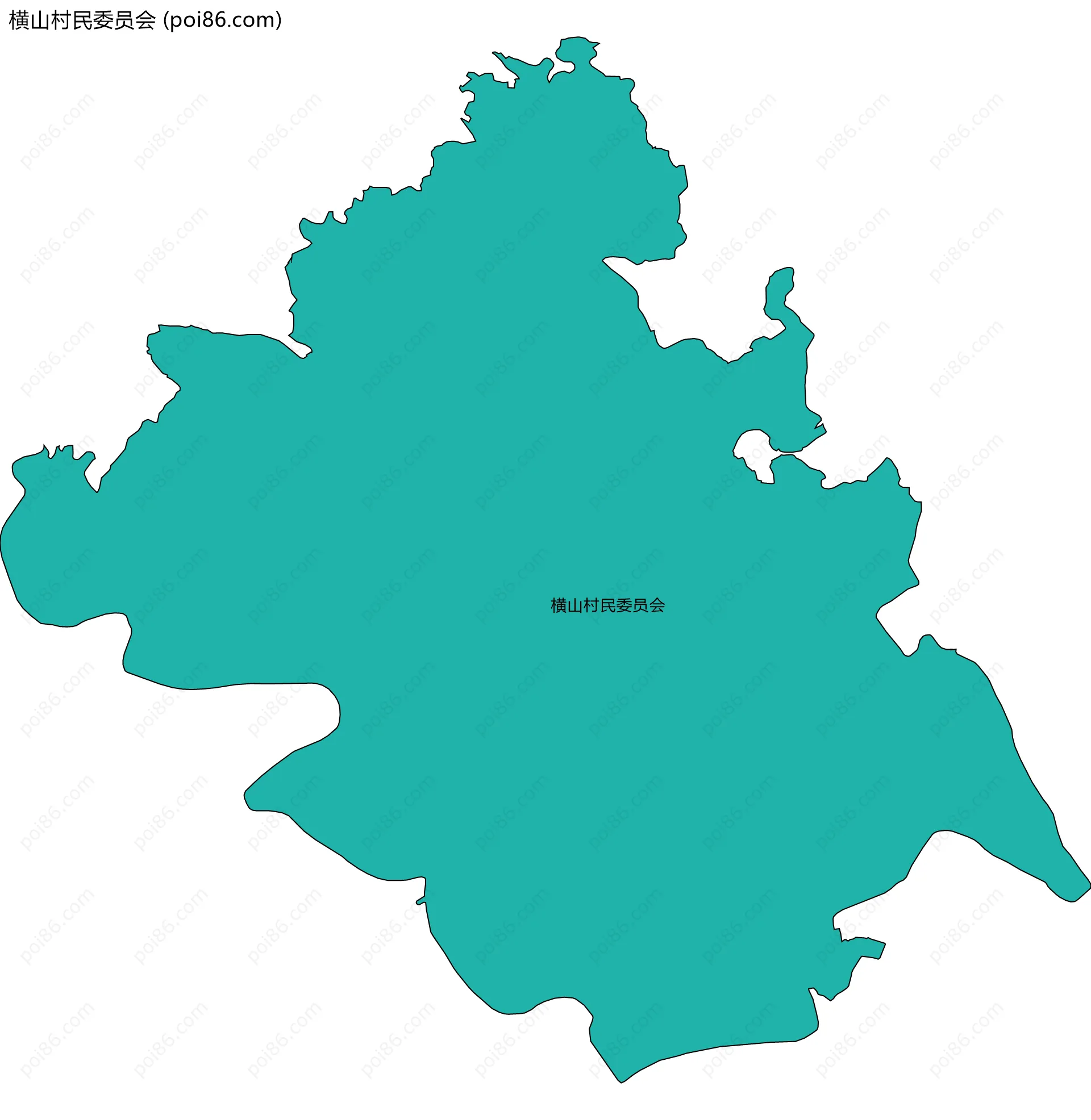 横山村民委员会边界地图