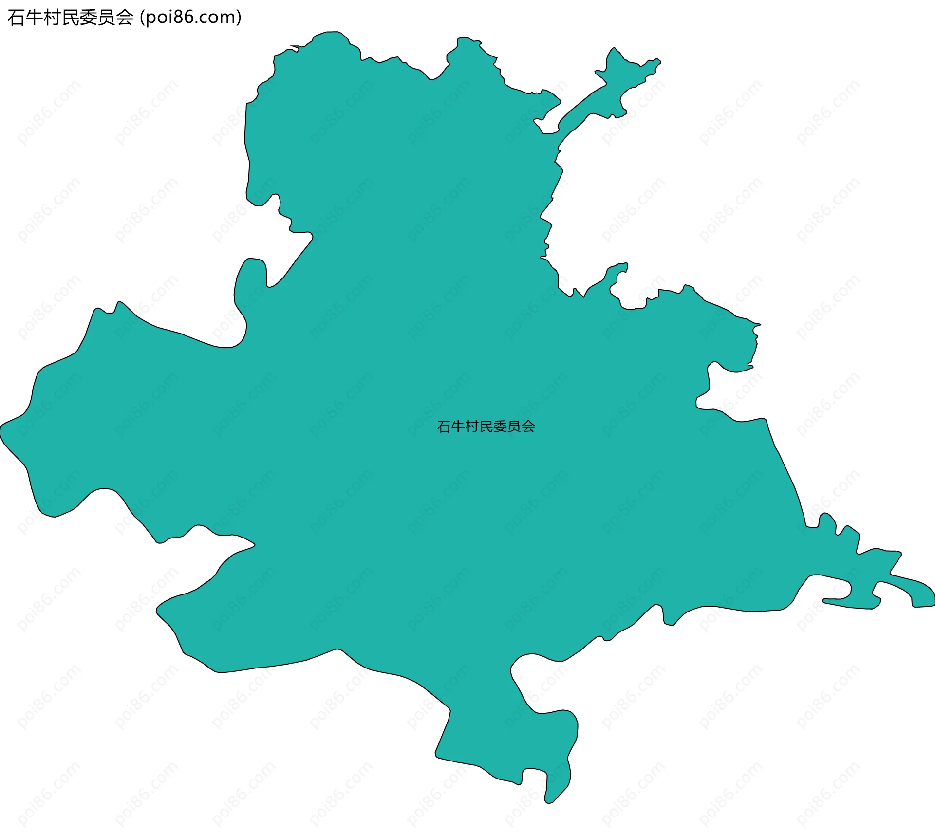 石牛村民委员会边界地图