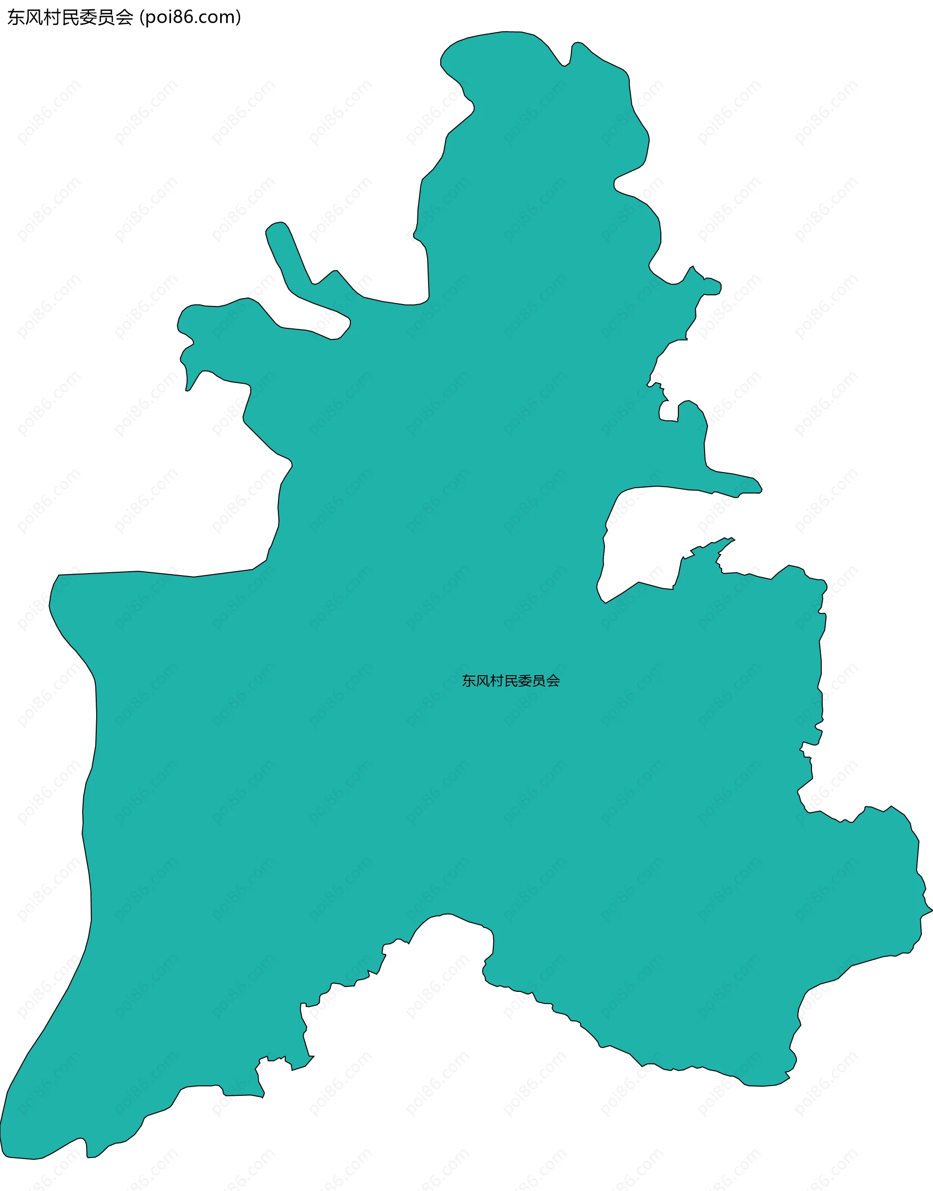 东风村民委员会边界地图