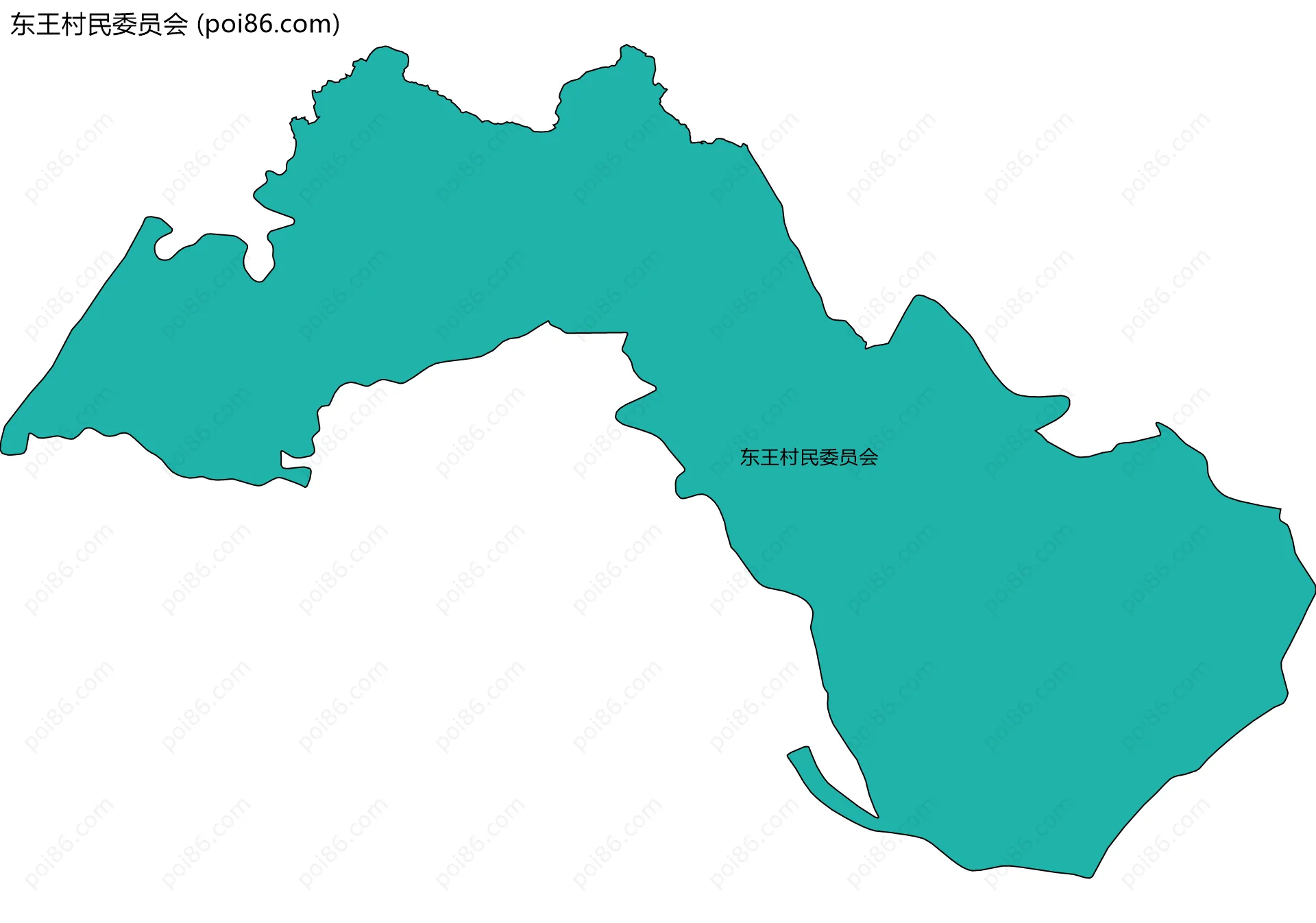 东王村民委员会边界地图