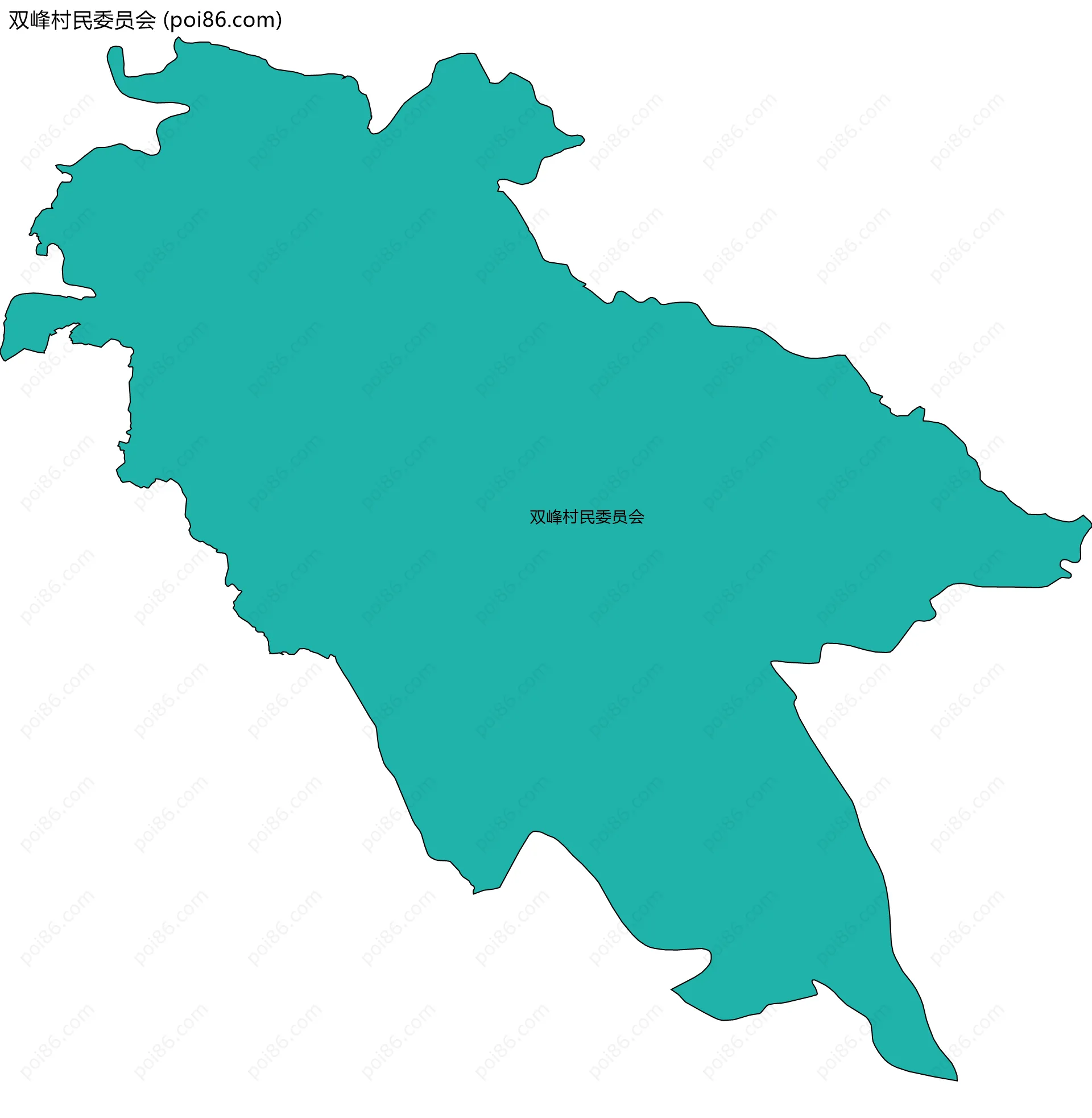 双峰村民委员会边界地图