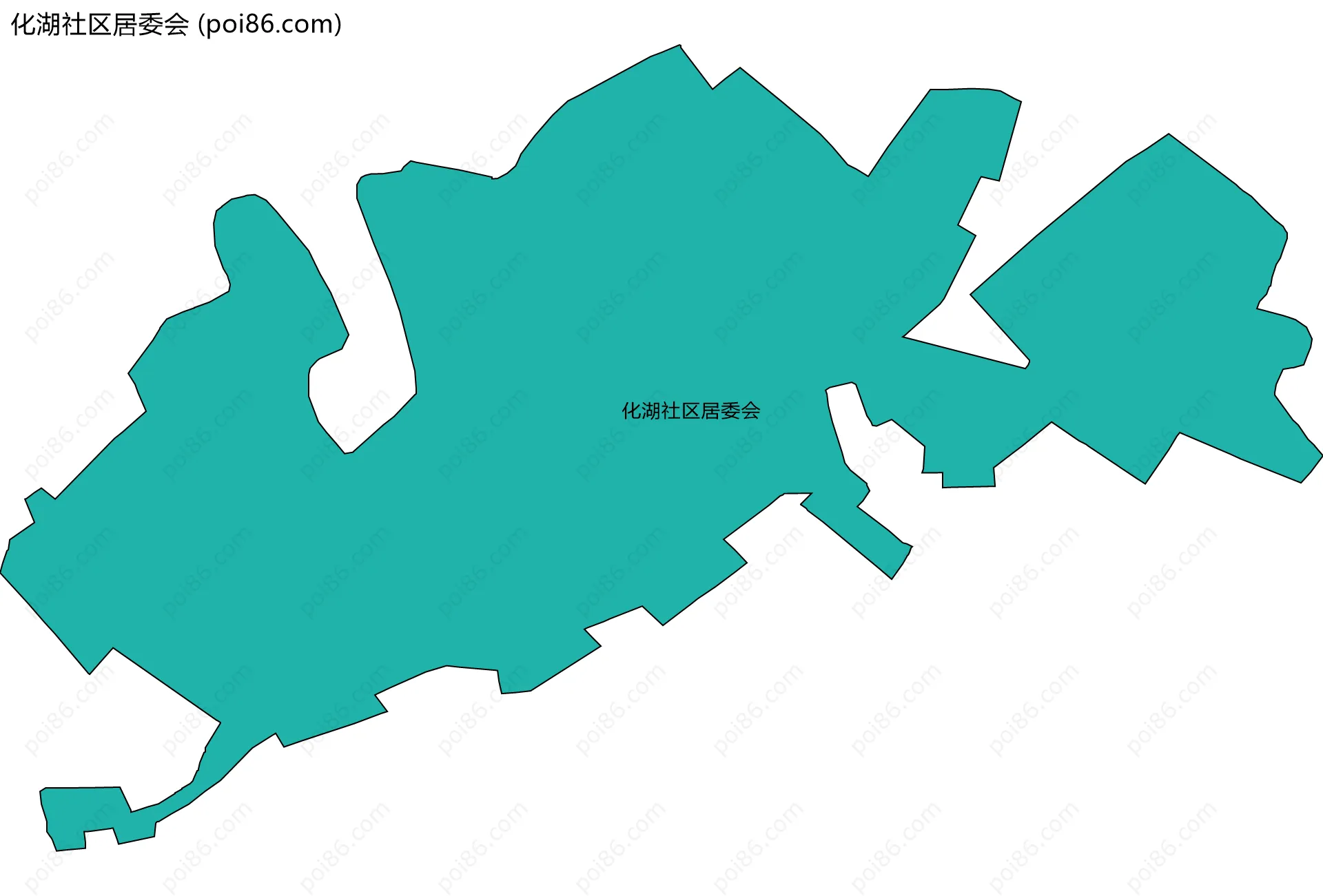 化湖社区居委会边界地图
