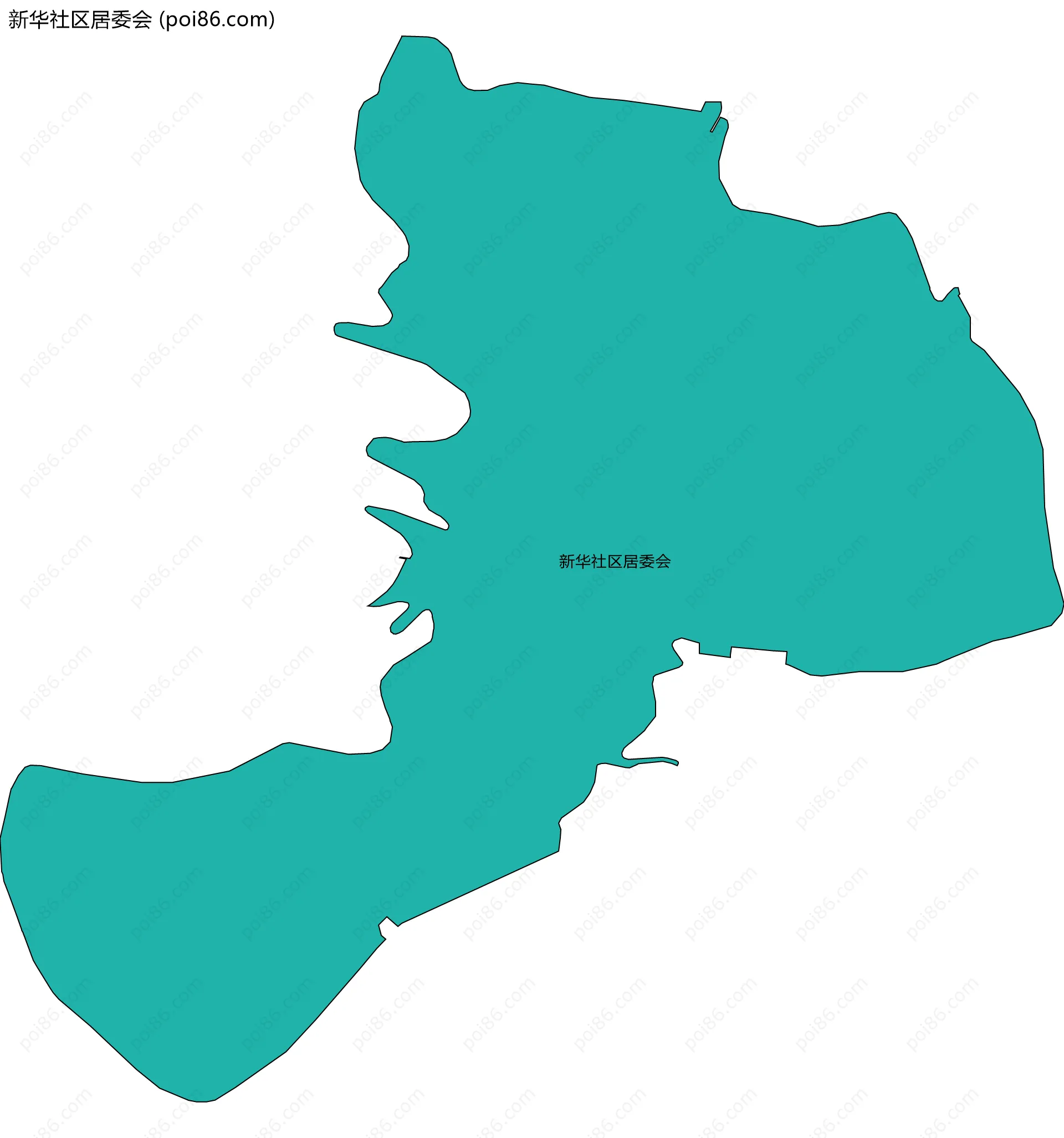 新华社区居委会边界地图