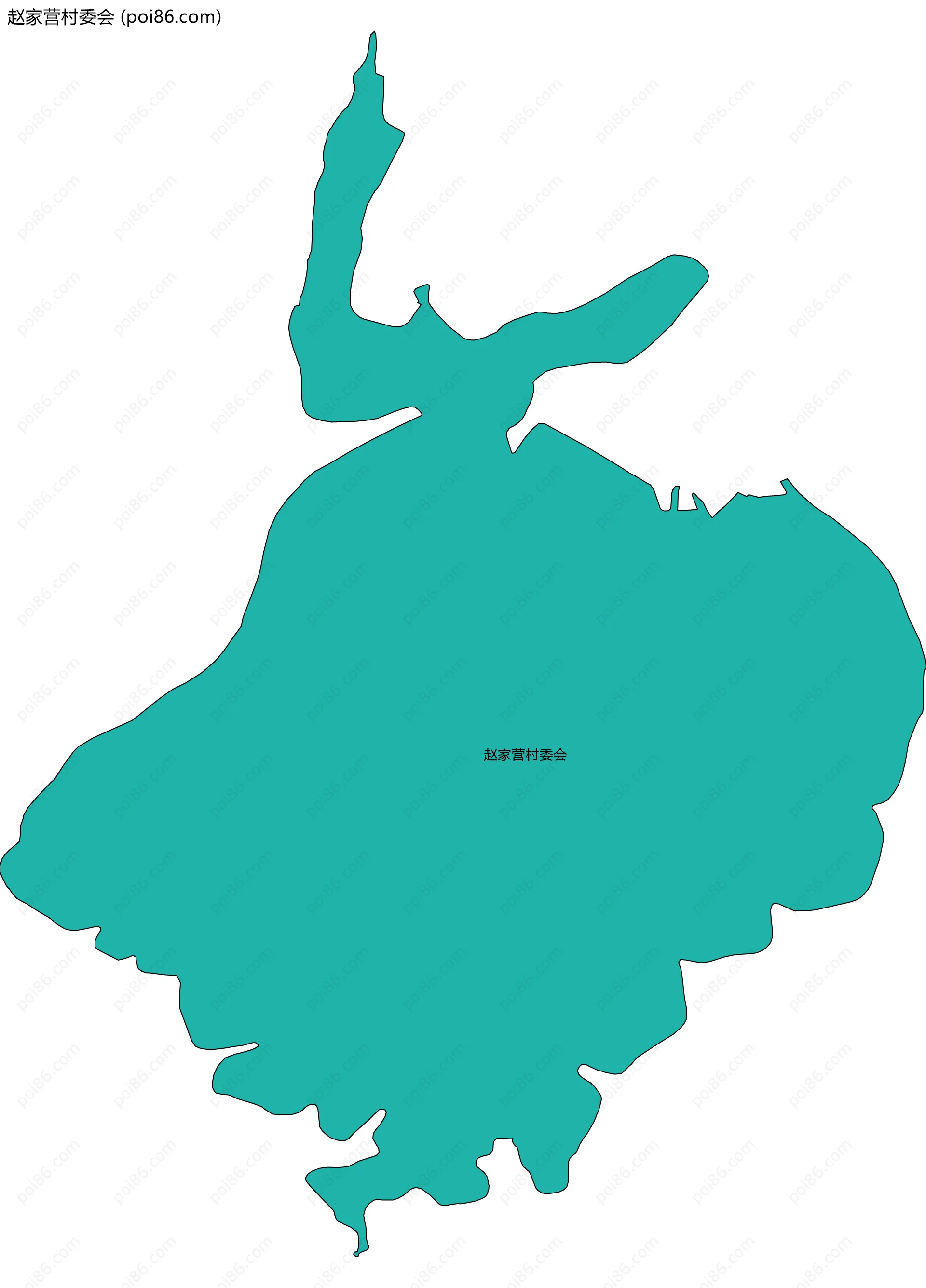 赵家营村委会边界地图