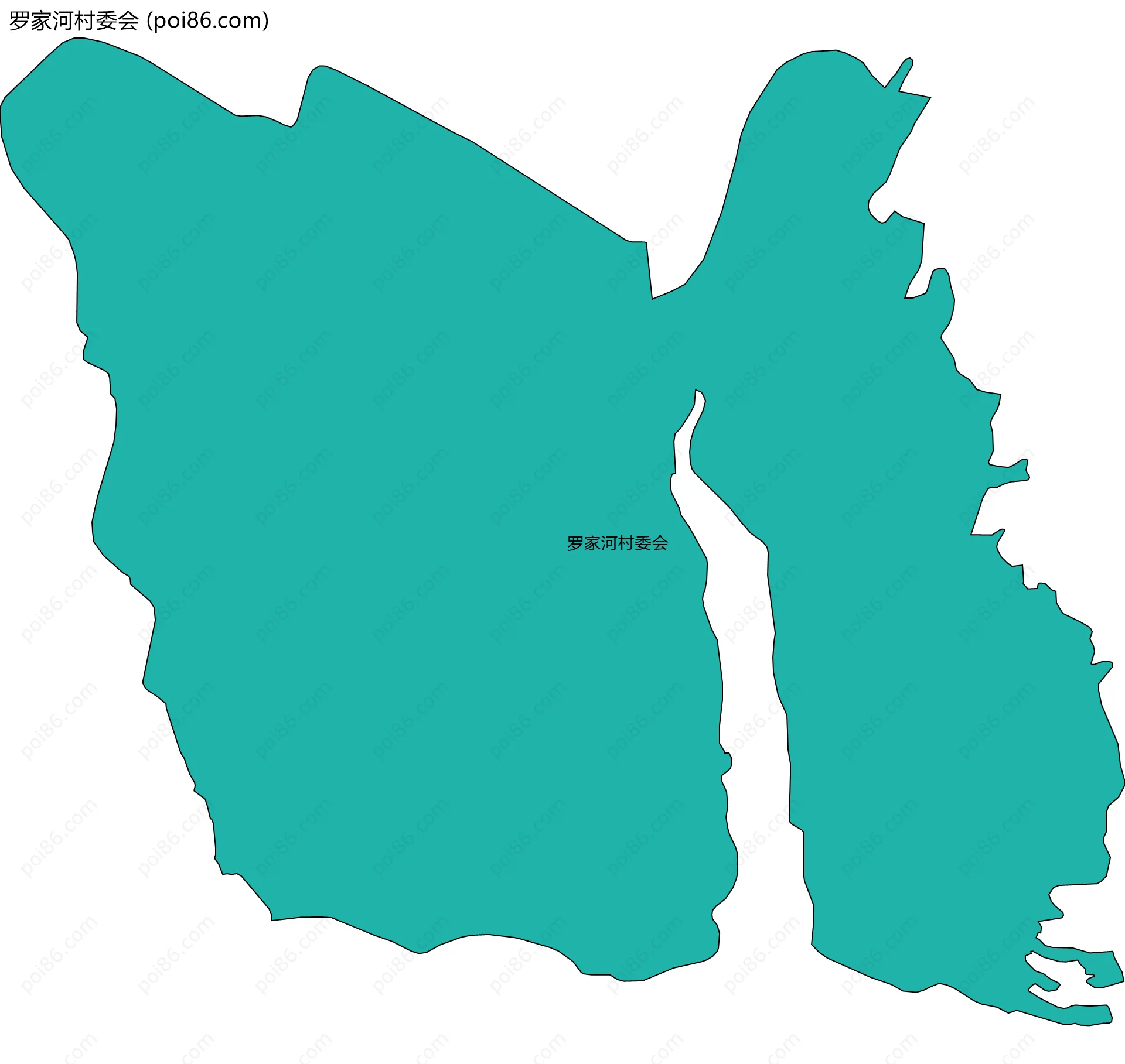 罗家河村委会边界地图