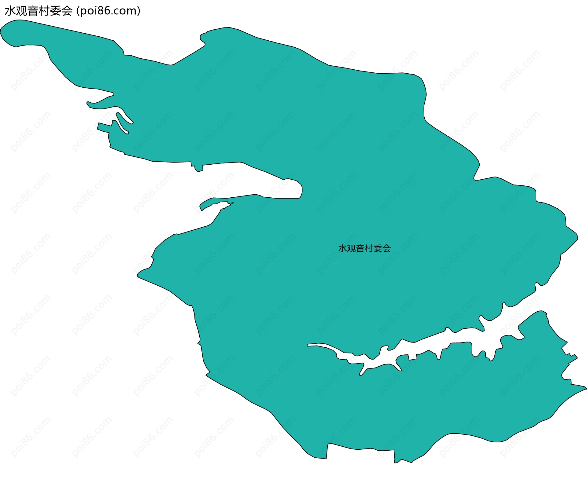 水观音村委会边界地图