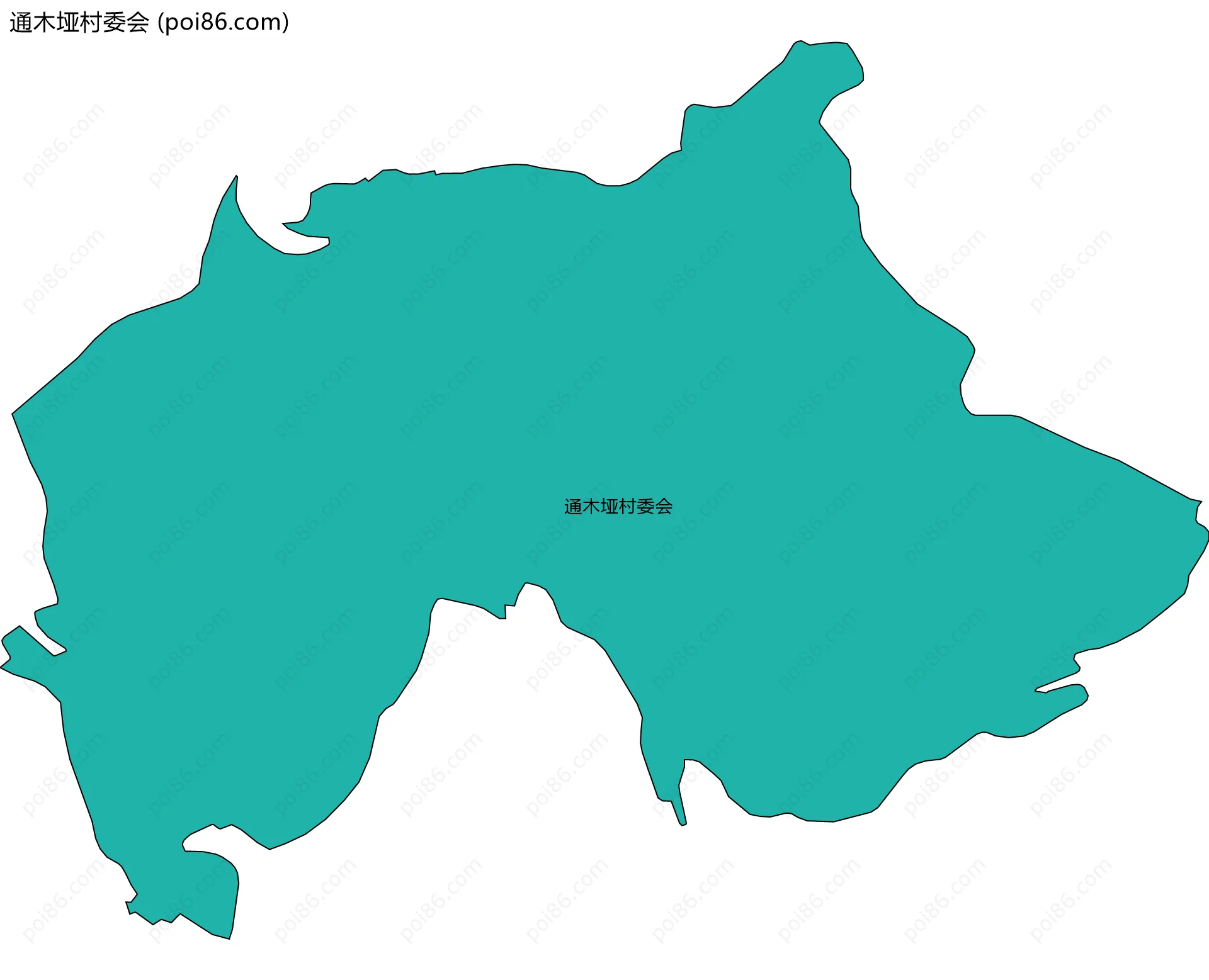 通木垭村委会边界地图