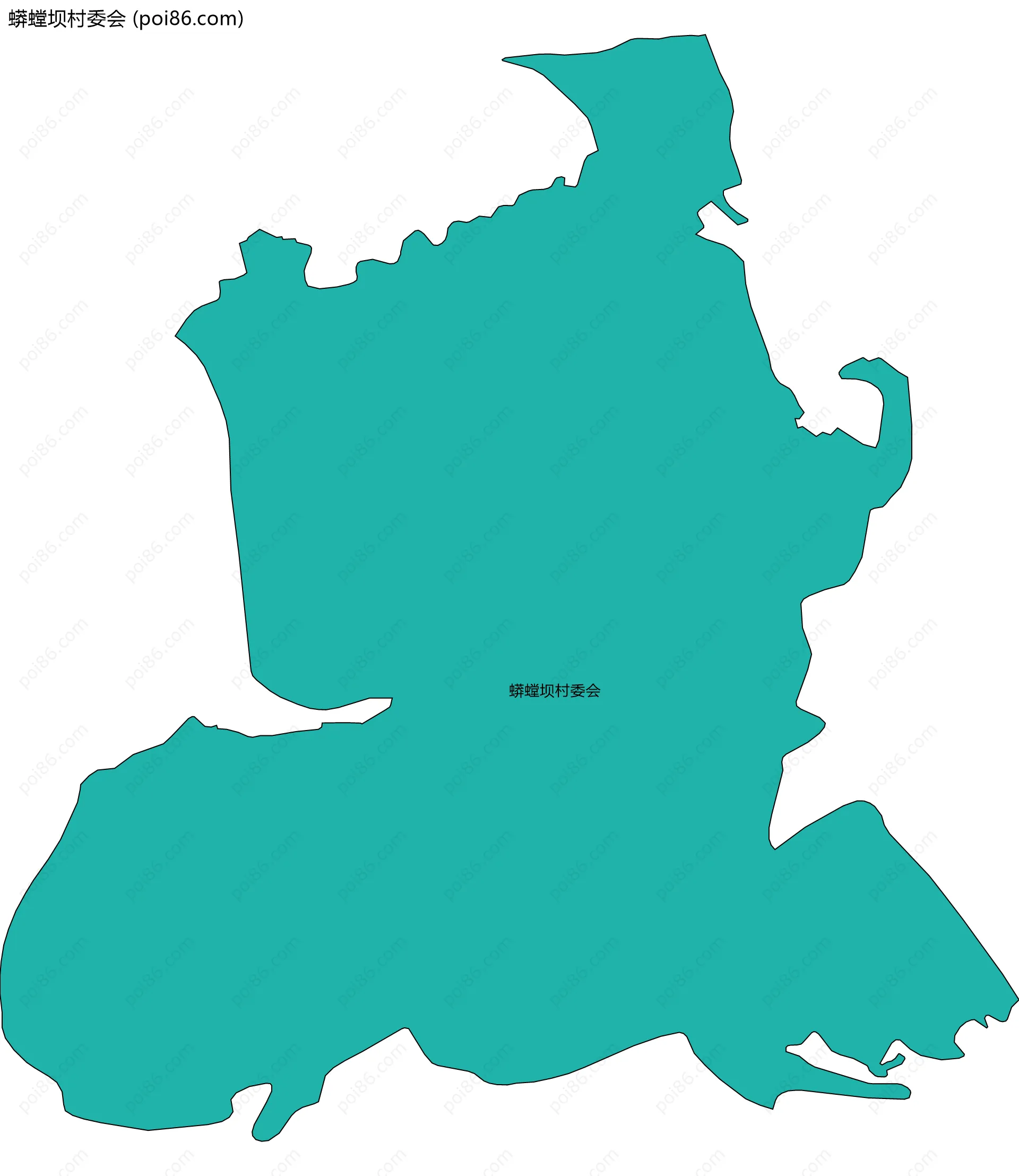 蟒螳坝村委会边界地图