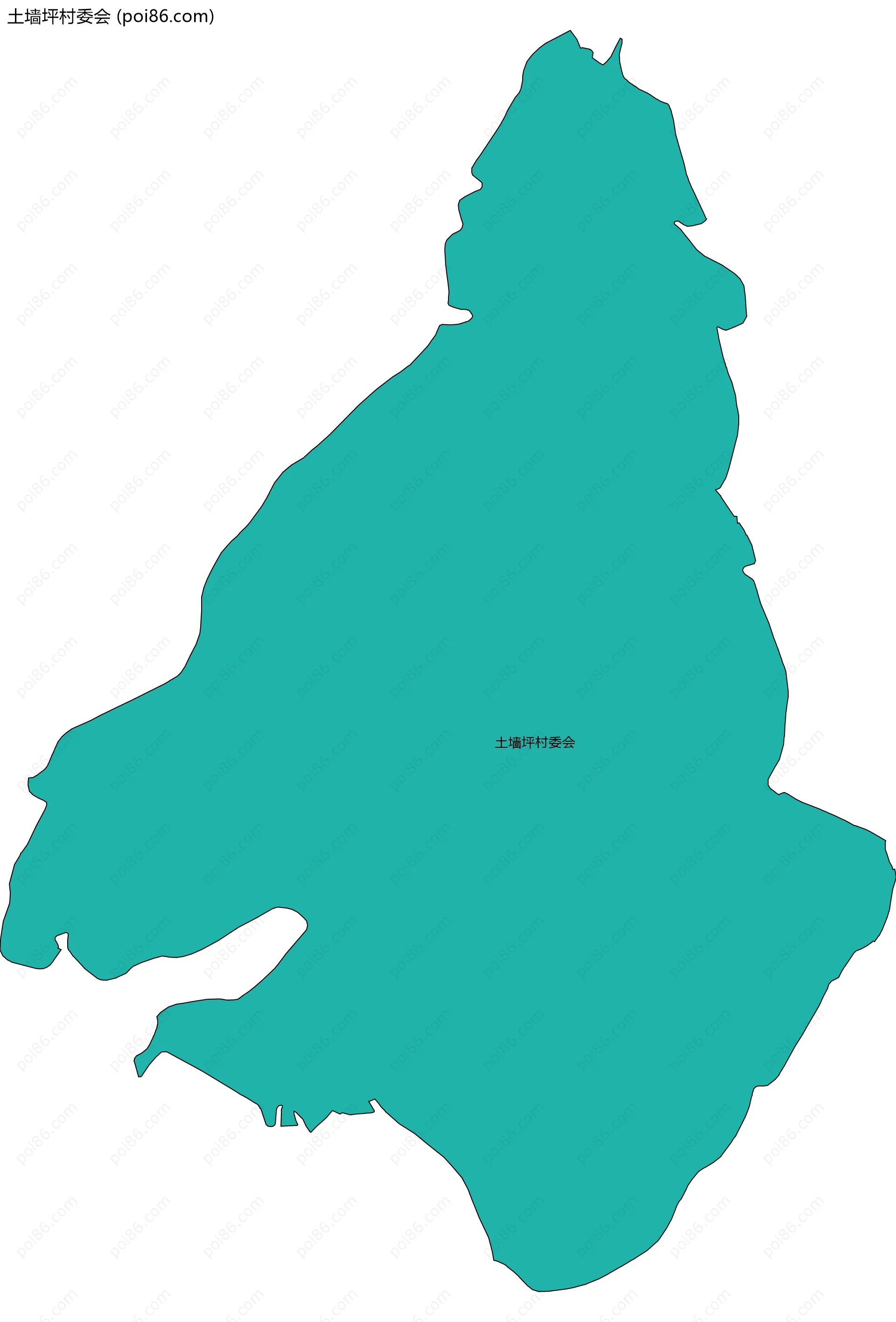 土墙坪村委会边界地图