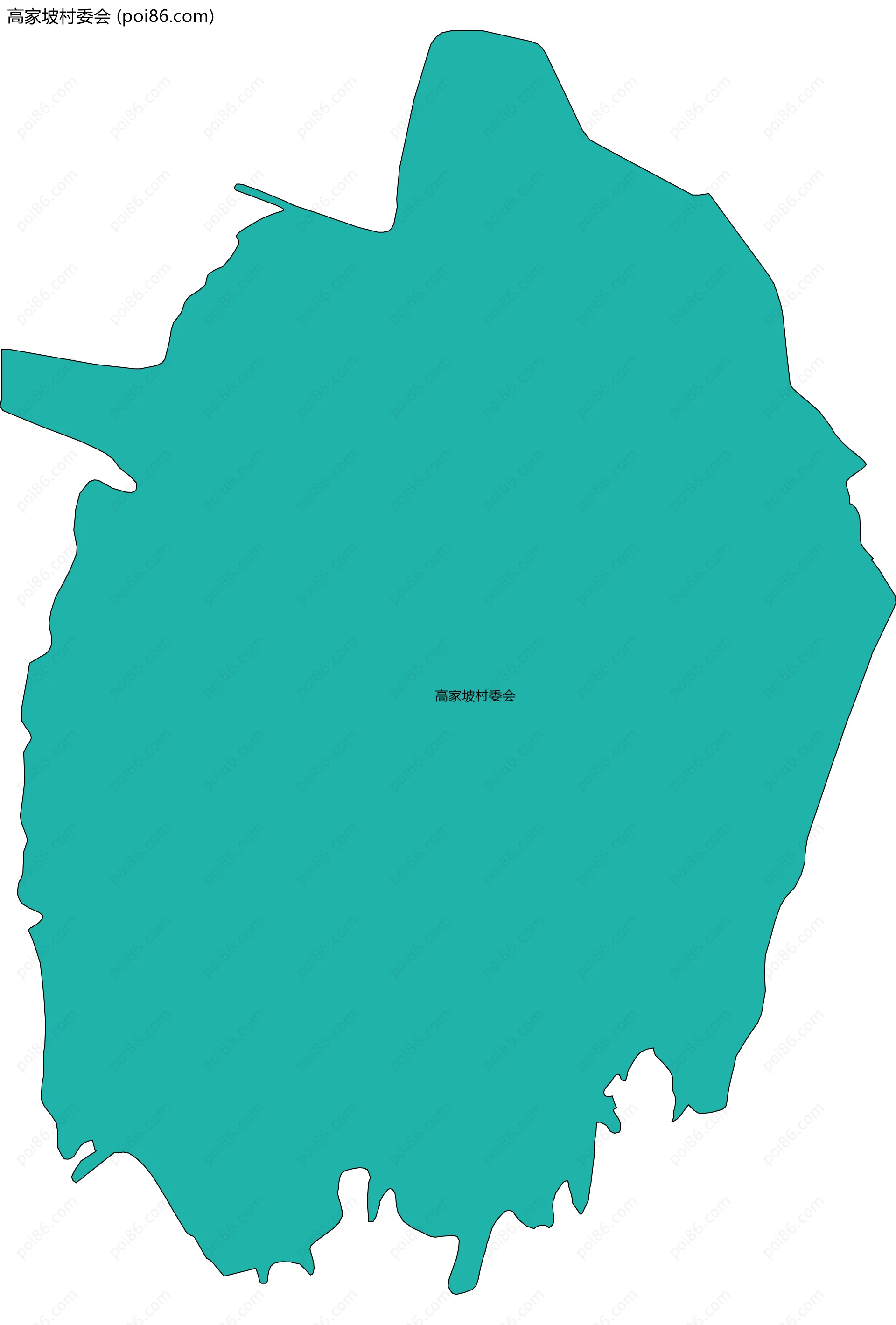 高家坡村委会边界地图