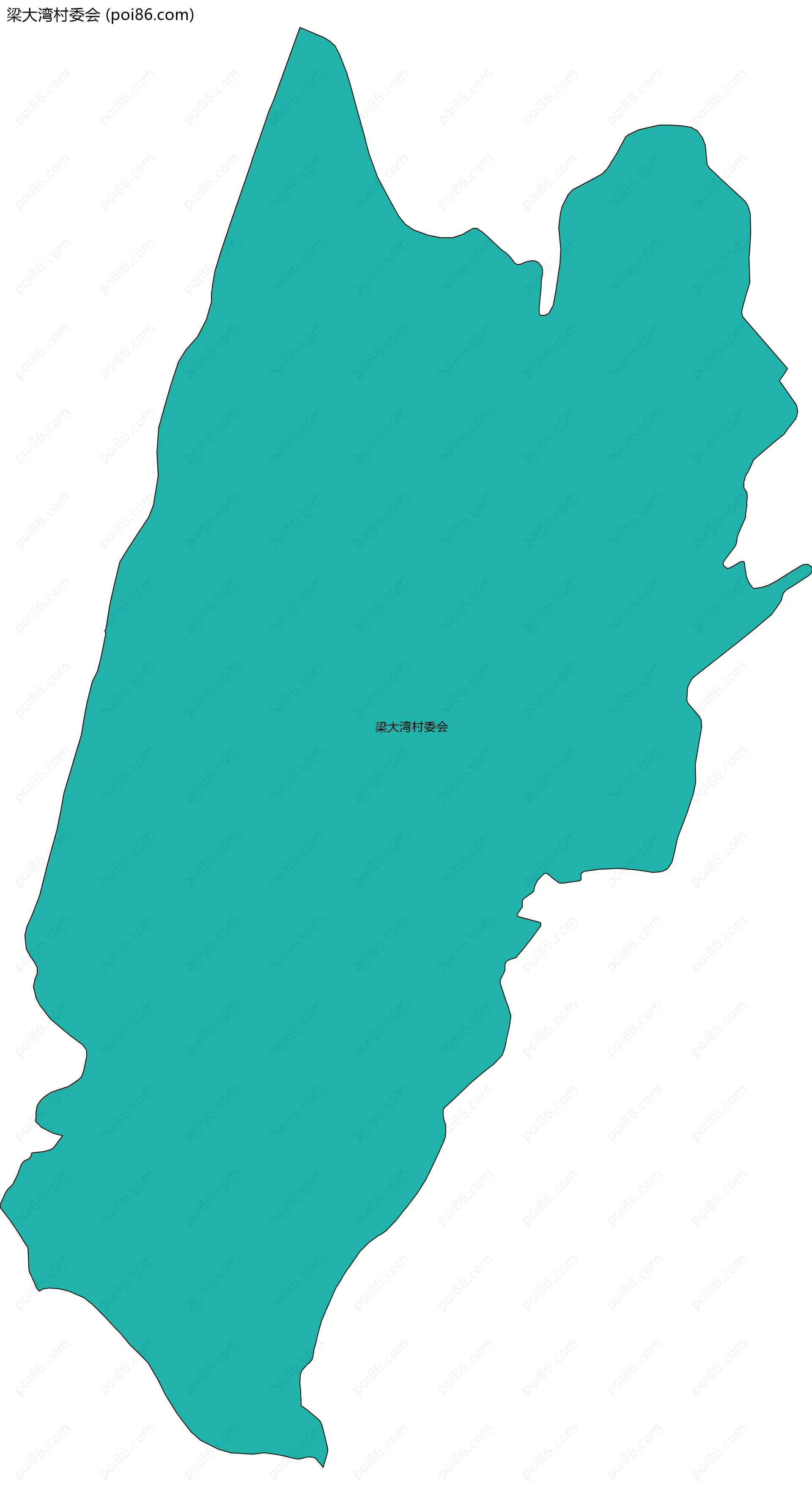 梁大湾村委会边界地图