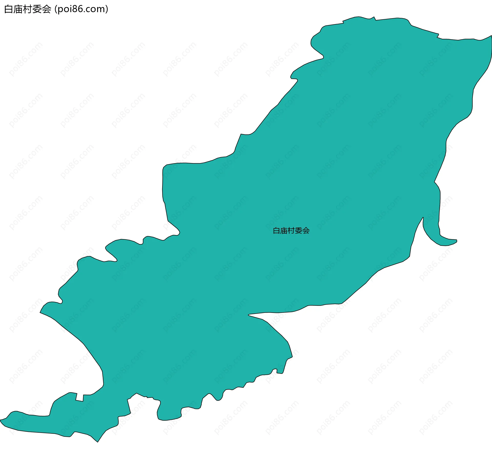 白庙村委会边界地图