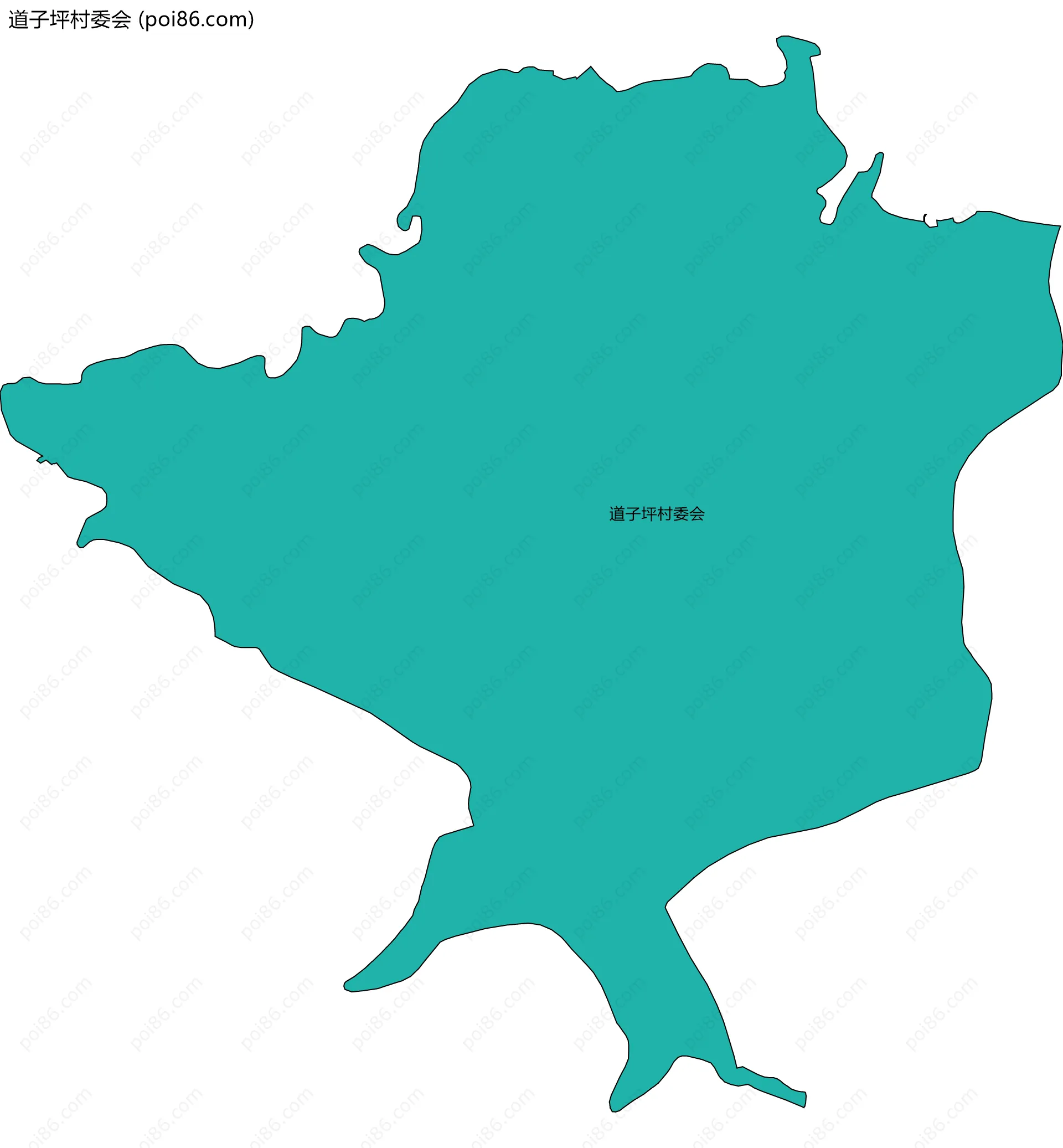 道子坪村委会边界地图