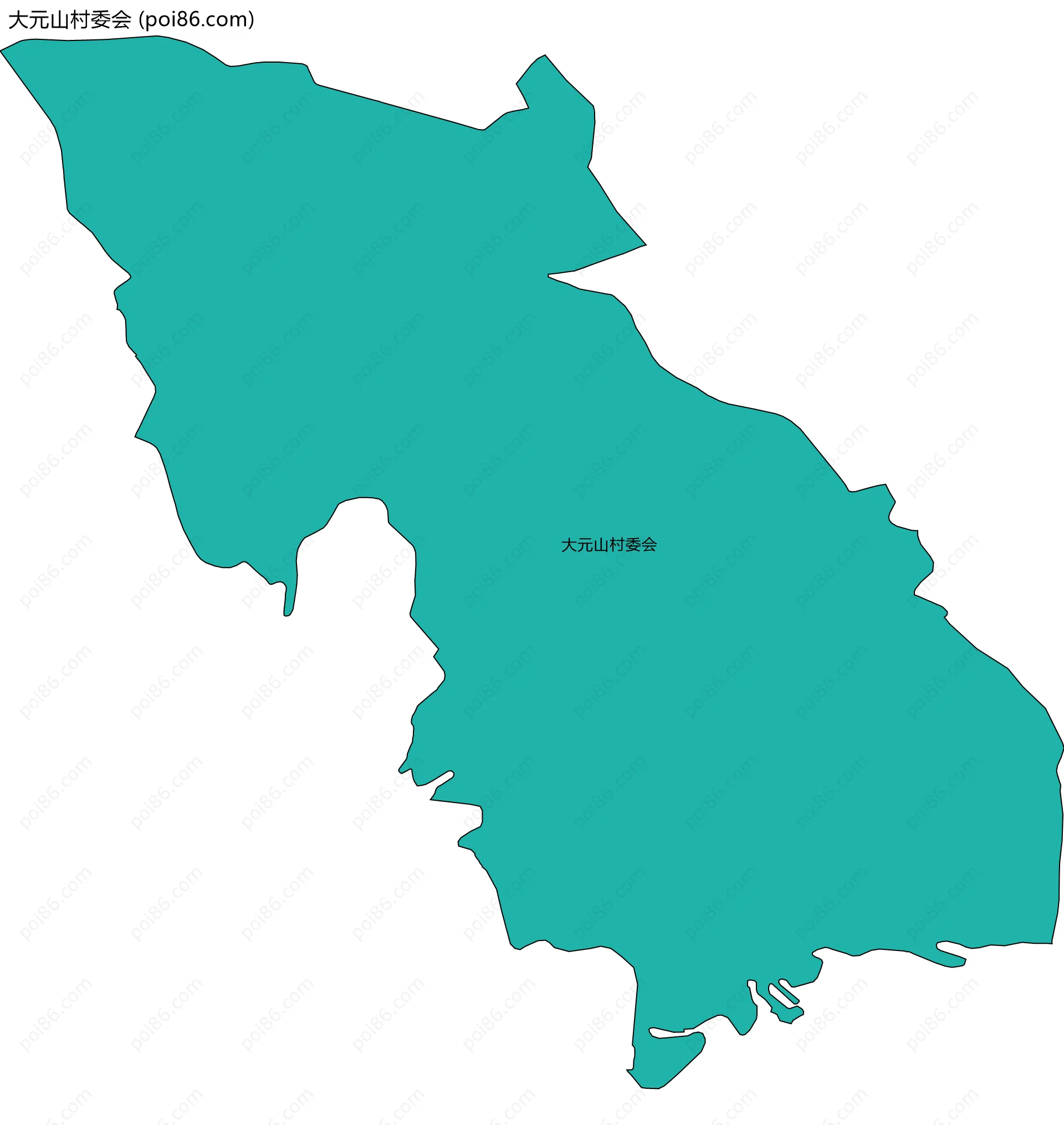 大元山村委会边界地图