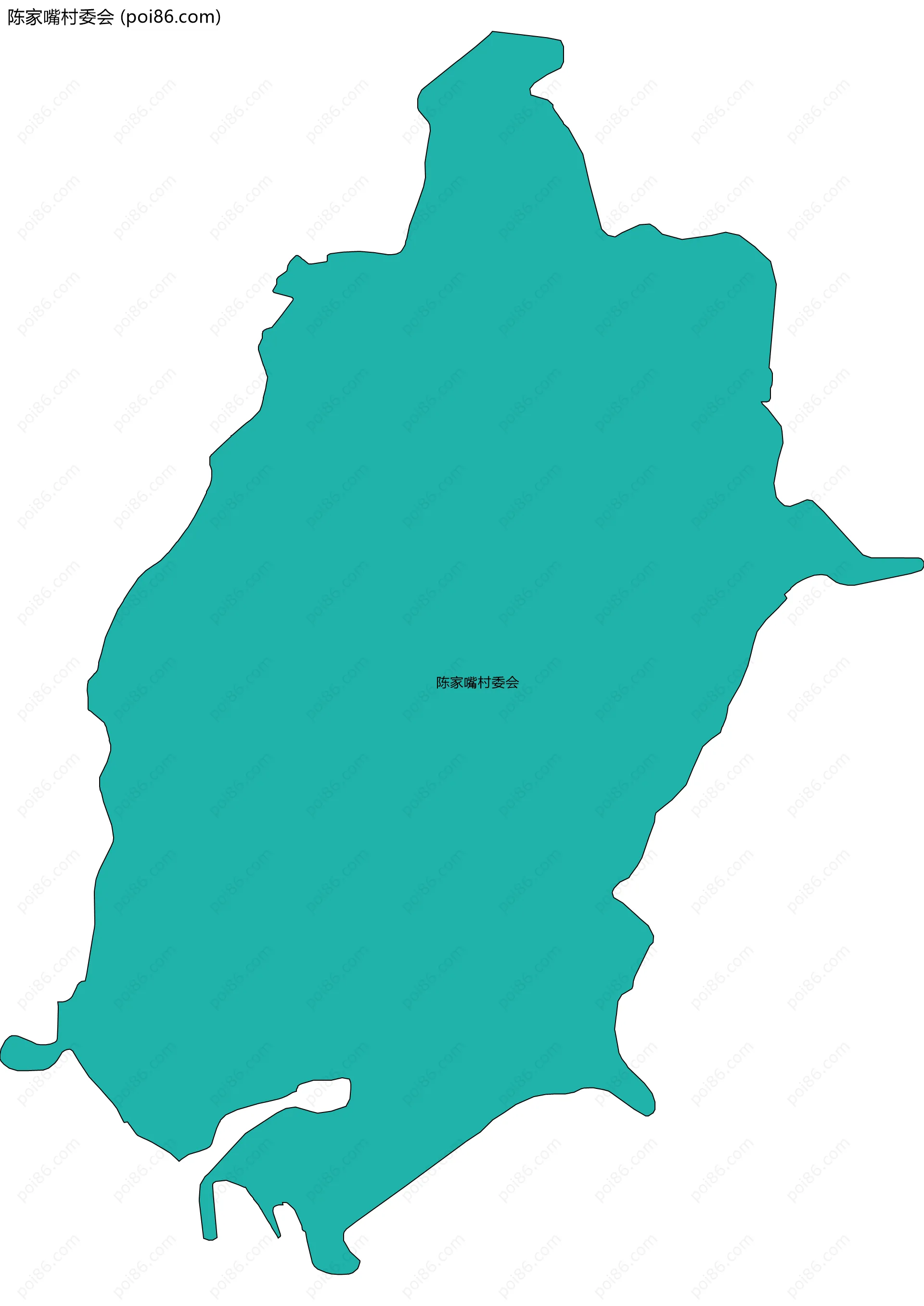 陈家嘴村委会边界地图